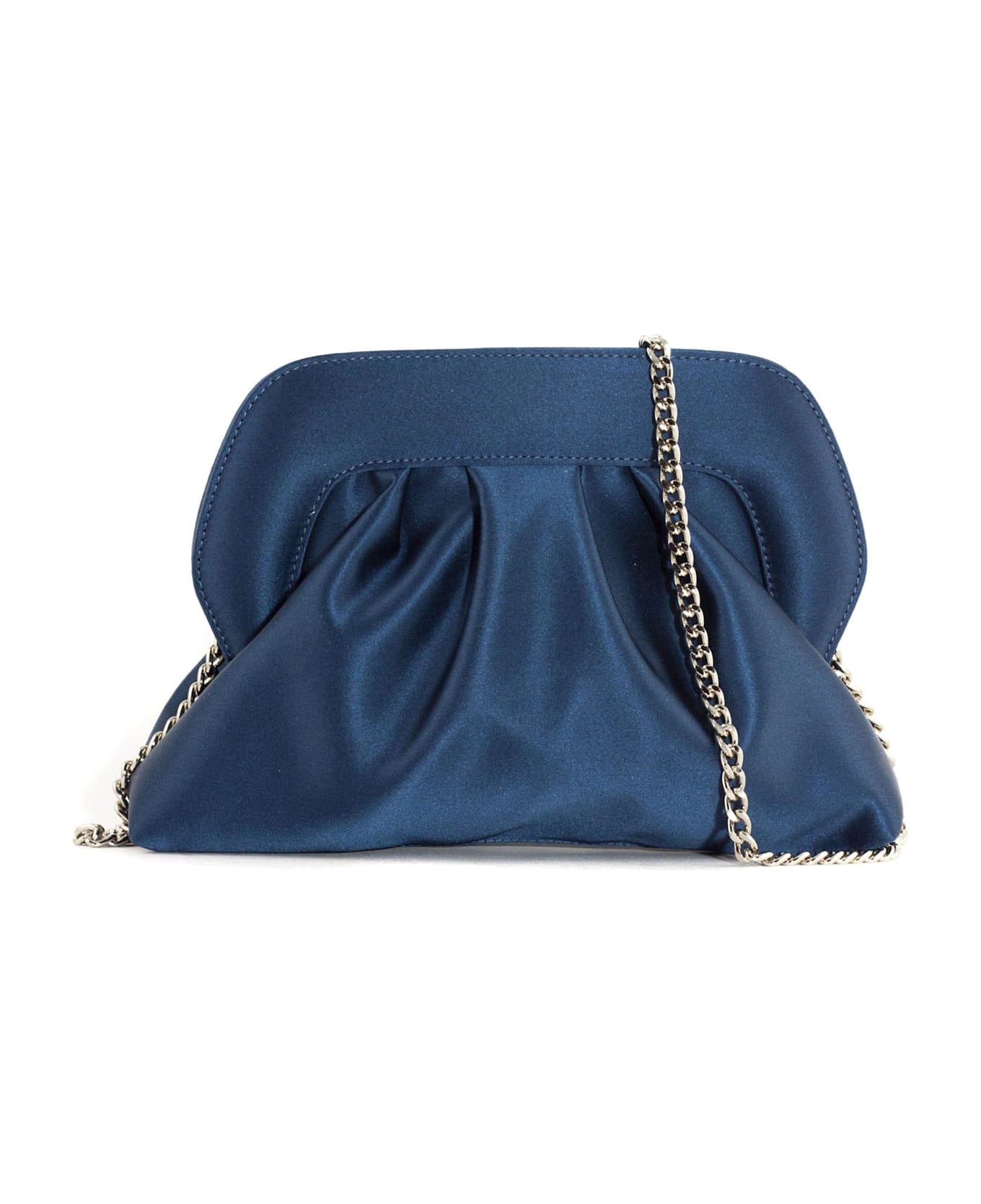 Roberto Festa Navy Blue Satin Ophelia Bag - Blue