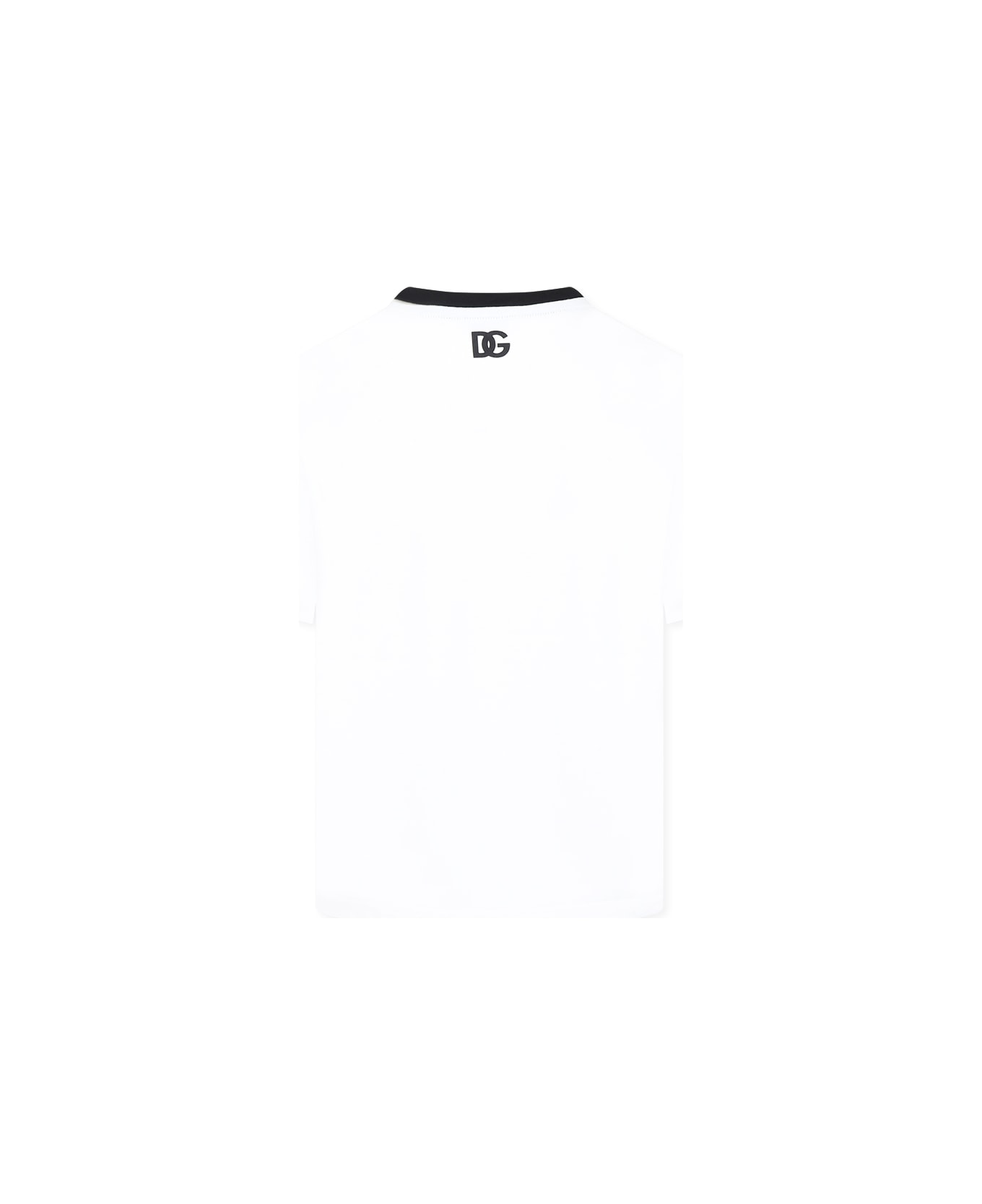 Dolce & Gabbana White T-shirt For Kids With Logo - White
