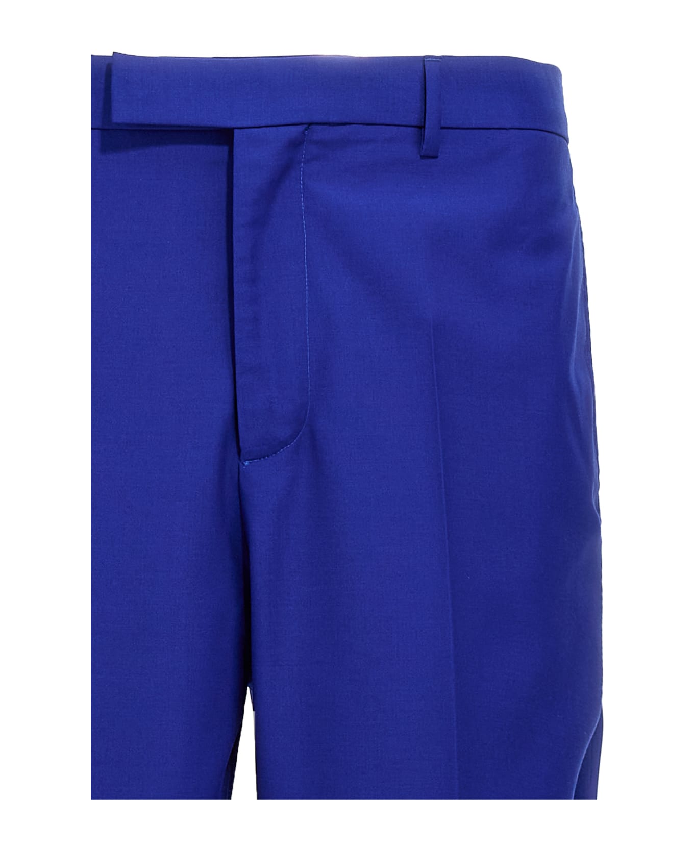 Versace Silk Wool Pants - Blue