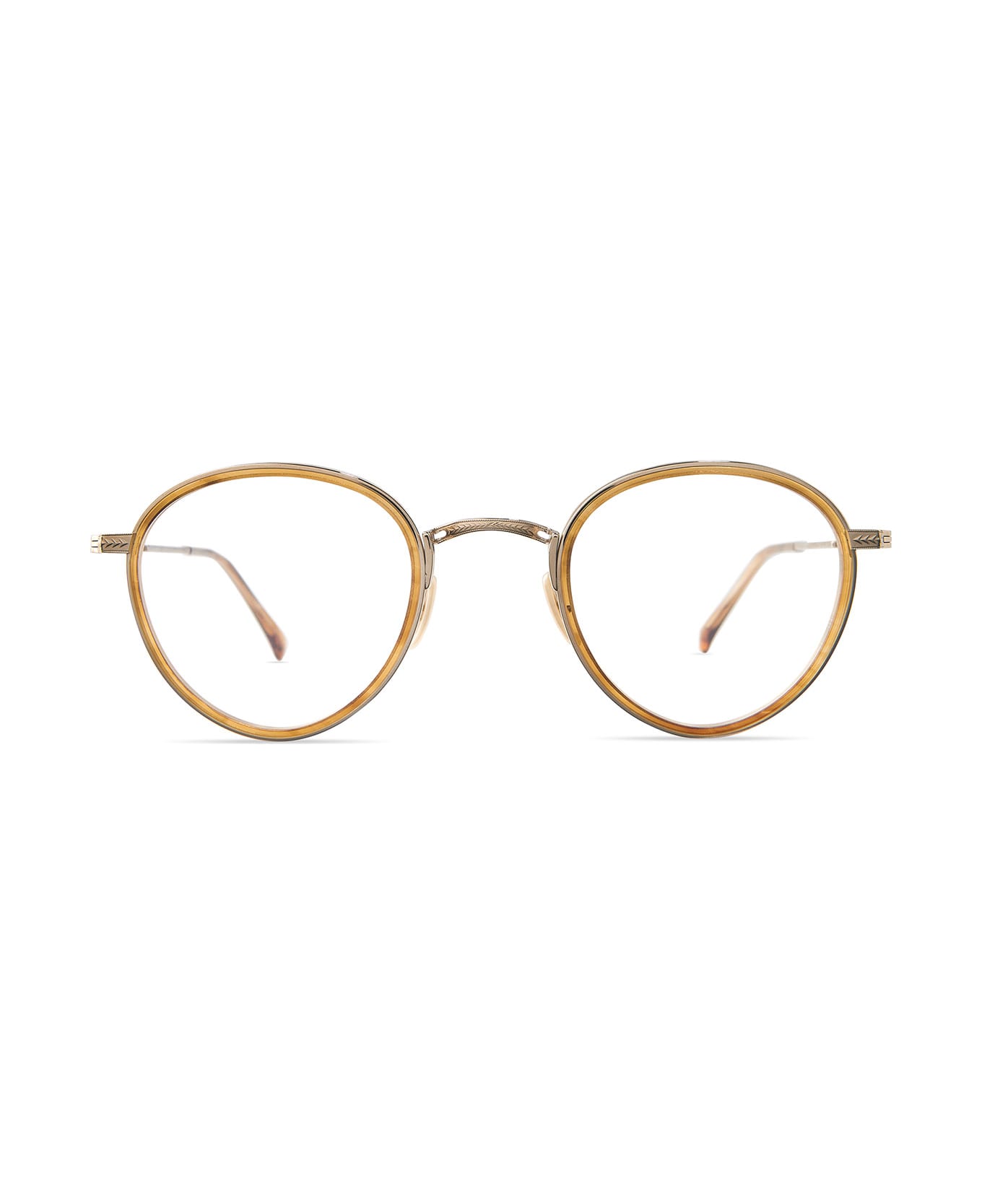 Mr. Leight Bristol C Marbled Rye-12k White Gold Glasses - Marbled Rye-12K White Gold