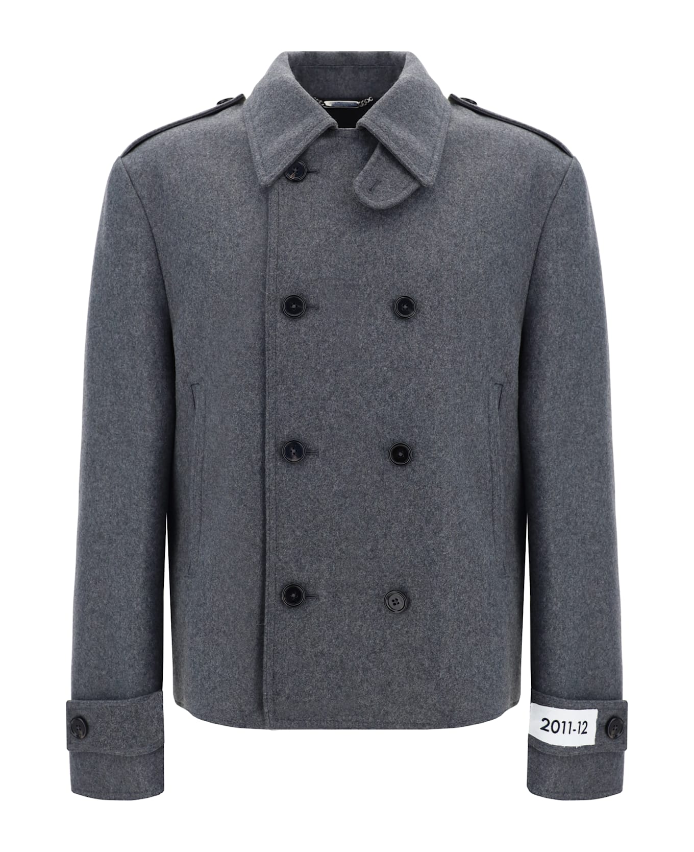 Dolce & Gabbana Grey Wool Blend Jacket - Grey コート