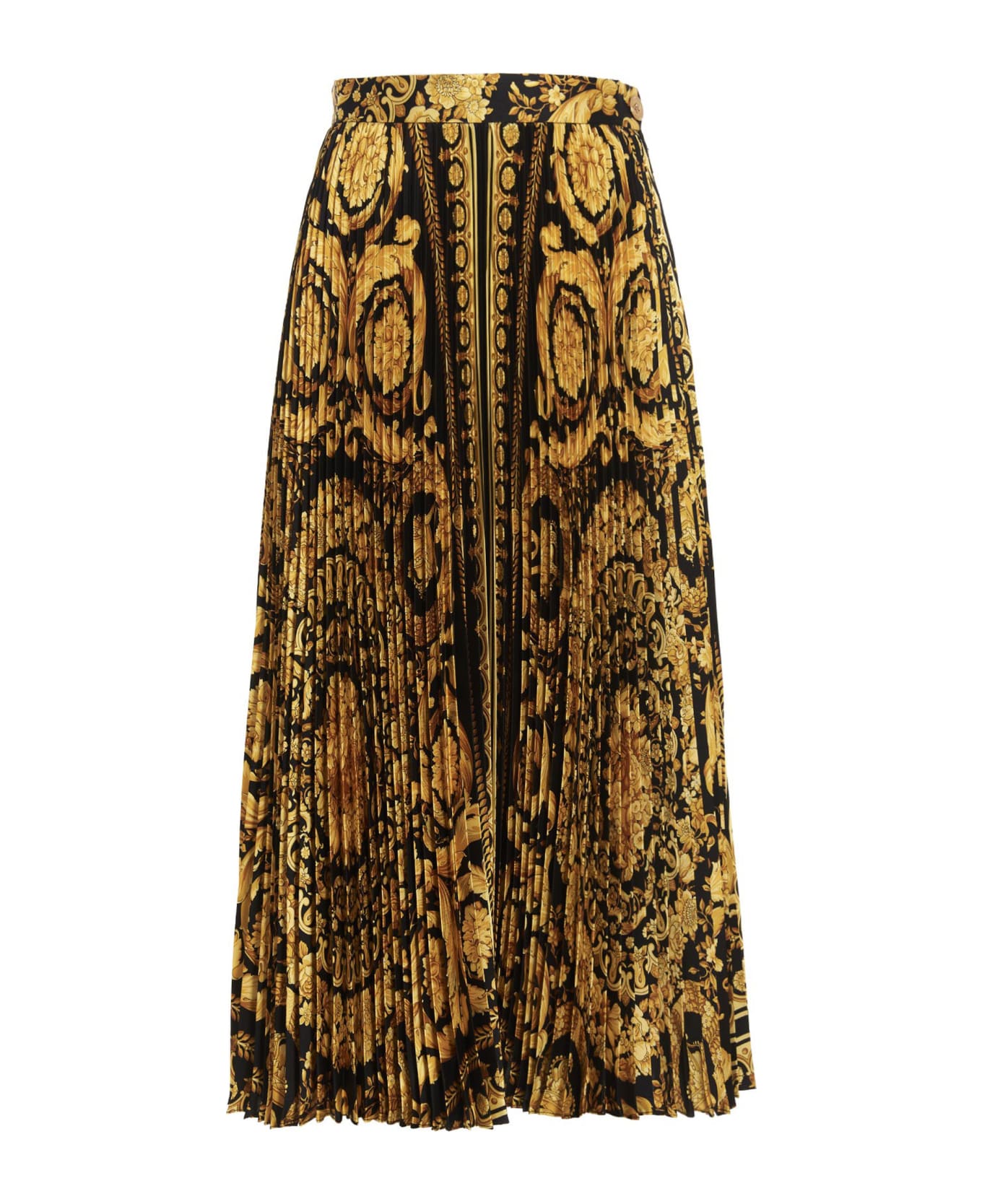Versace Baroque Pattern Pleated Skirt - Multicolor