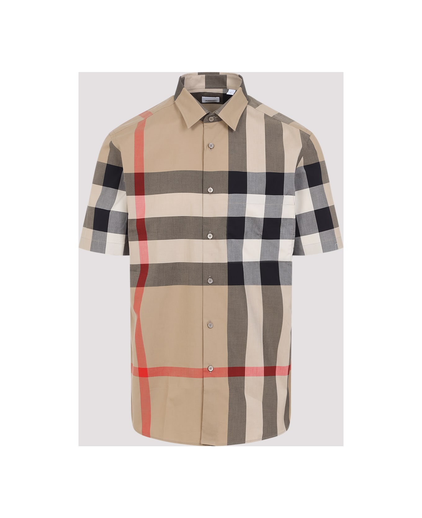 Burberry Ss Summerton Shirt - Archive Beige Ip Chk