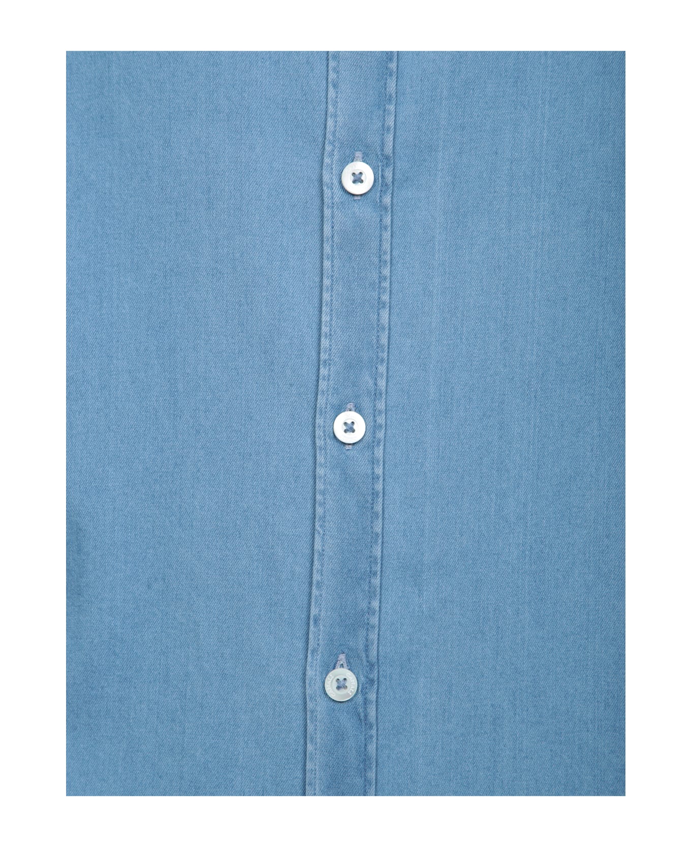 Canali Blue Denim Shirt - Blue