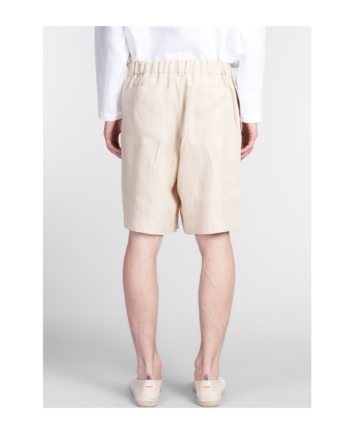 Paul Smith Shorts In Beige Linen - beige
