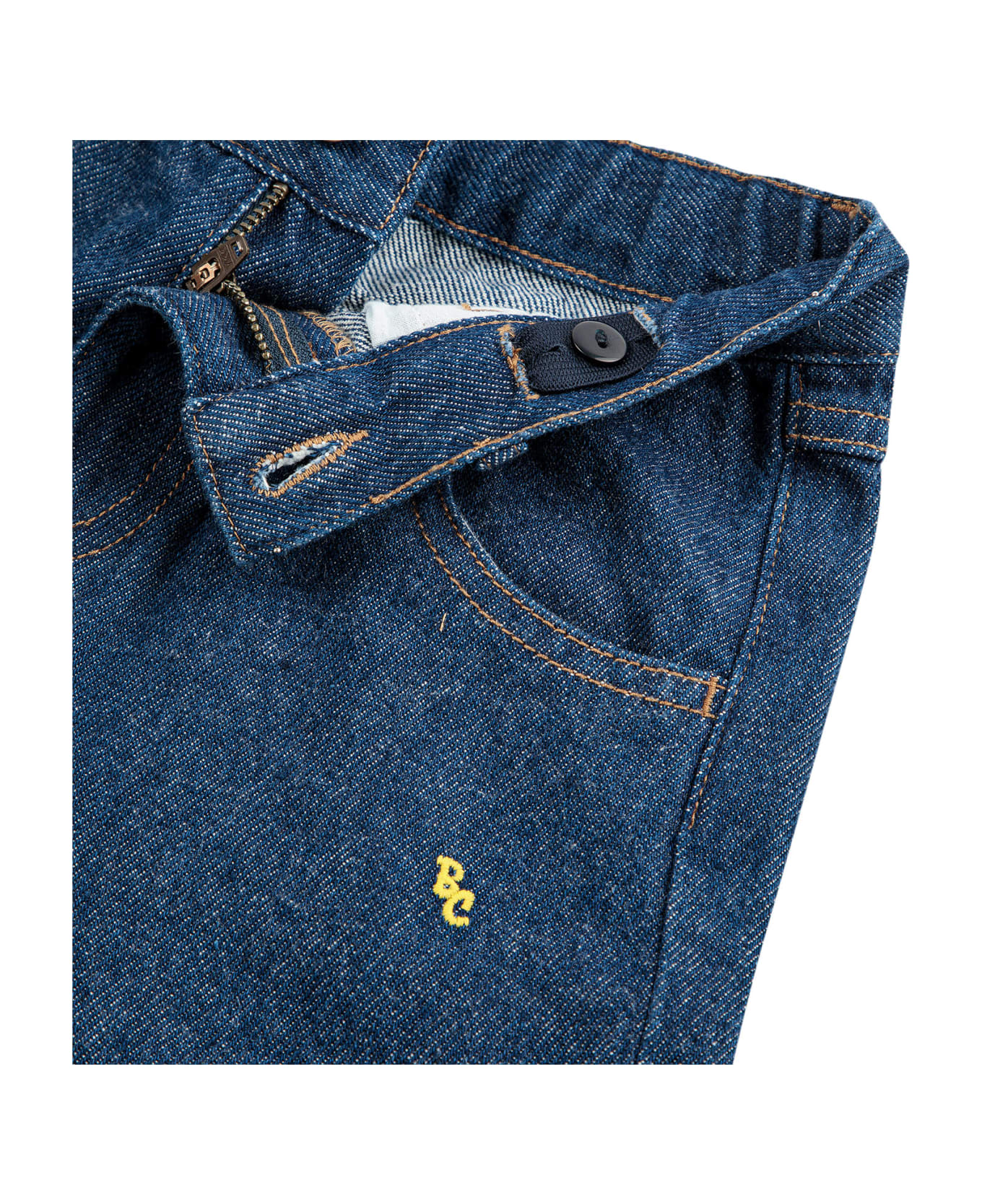 Bobo Choses Denim Jeans For Kids With Multicolor Patches And Logo - Denim