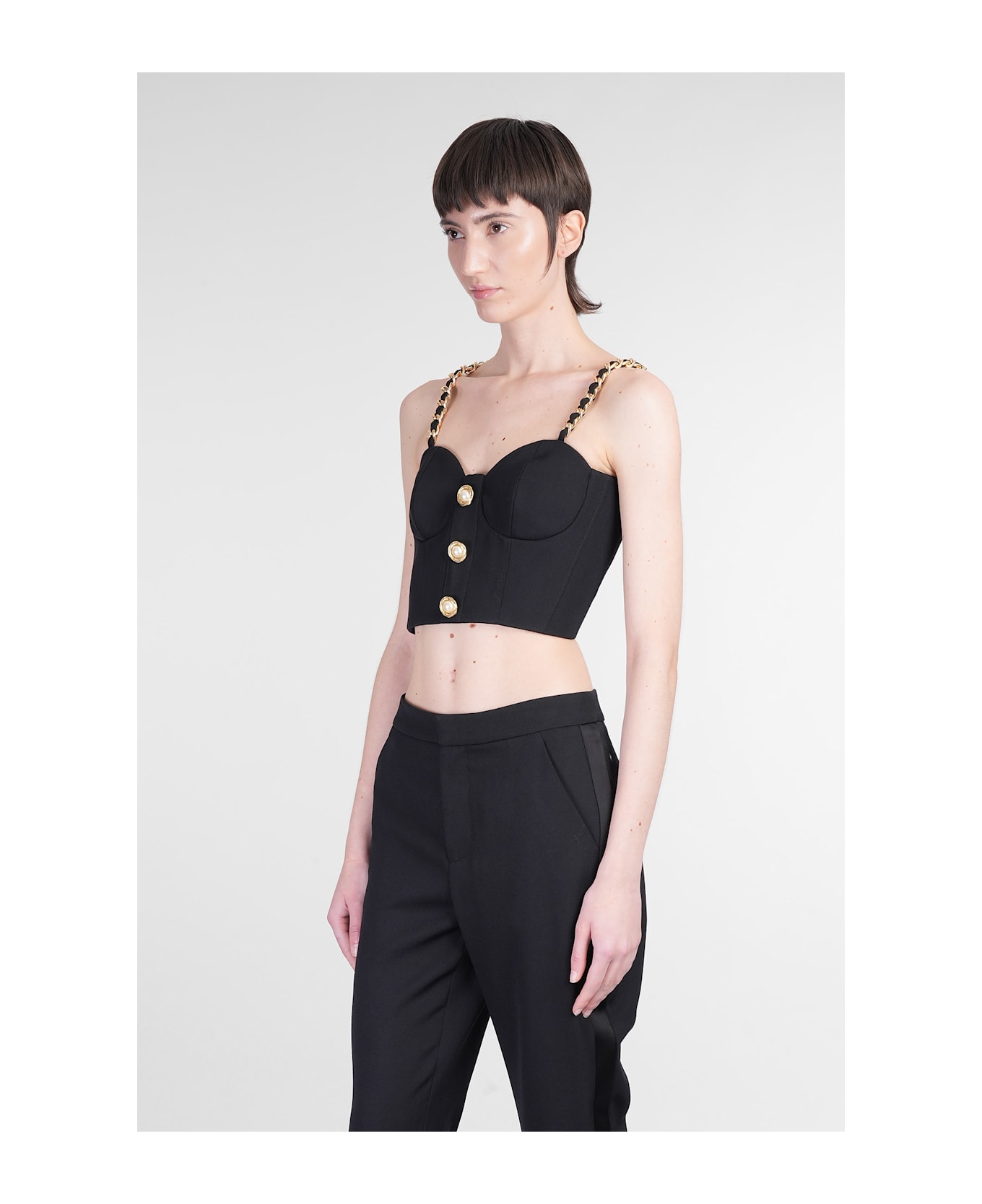 Balmain Topwear In Black Wool - black