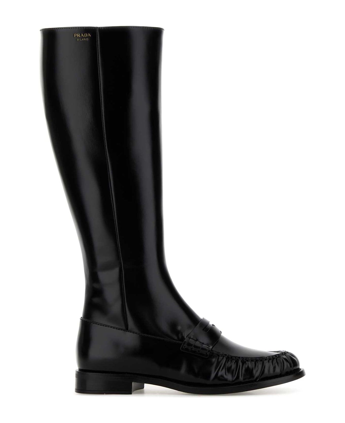 Prada Black Leather Boots - NERO