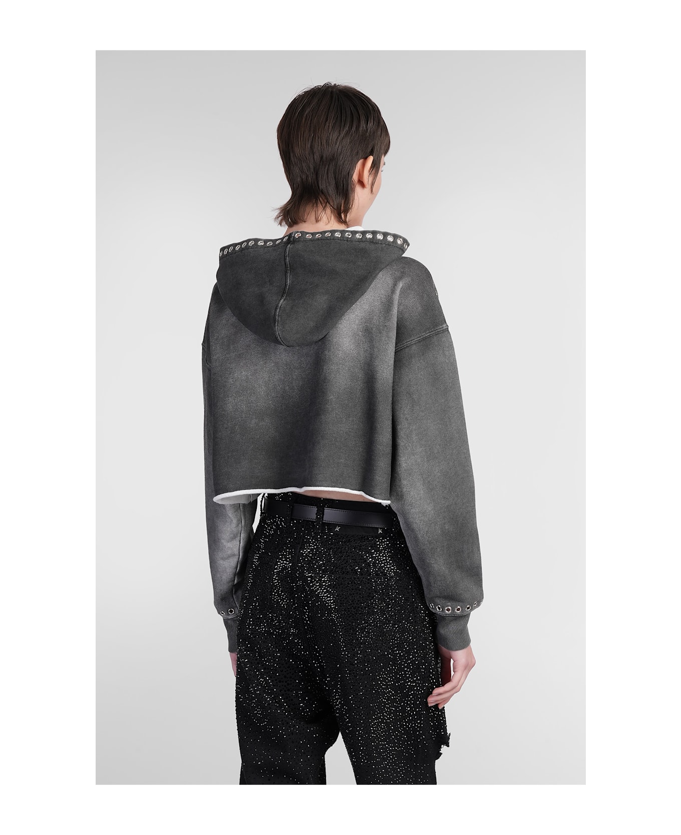 Golden Goose Sweatshirt In Grey Cotton - grey