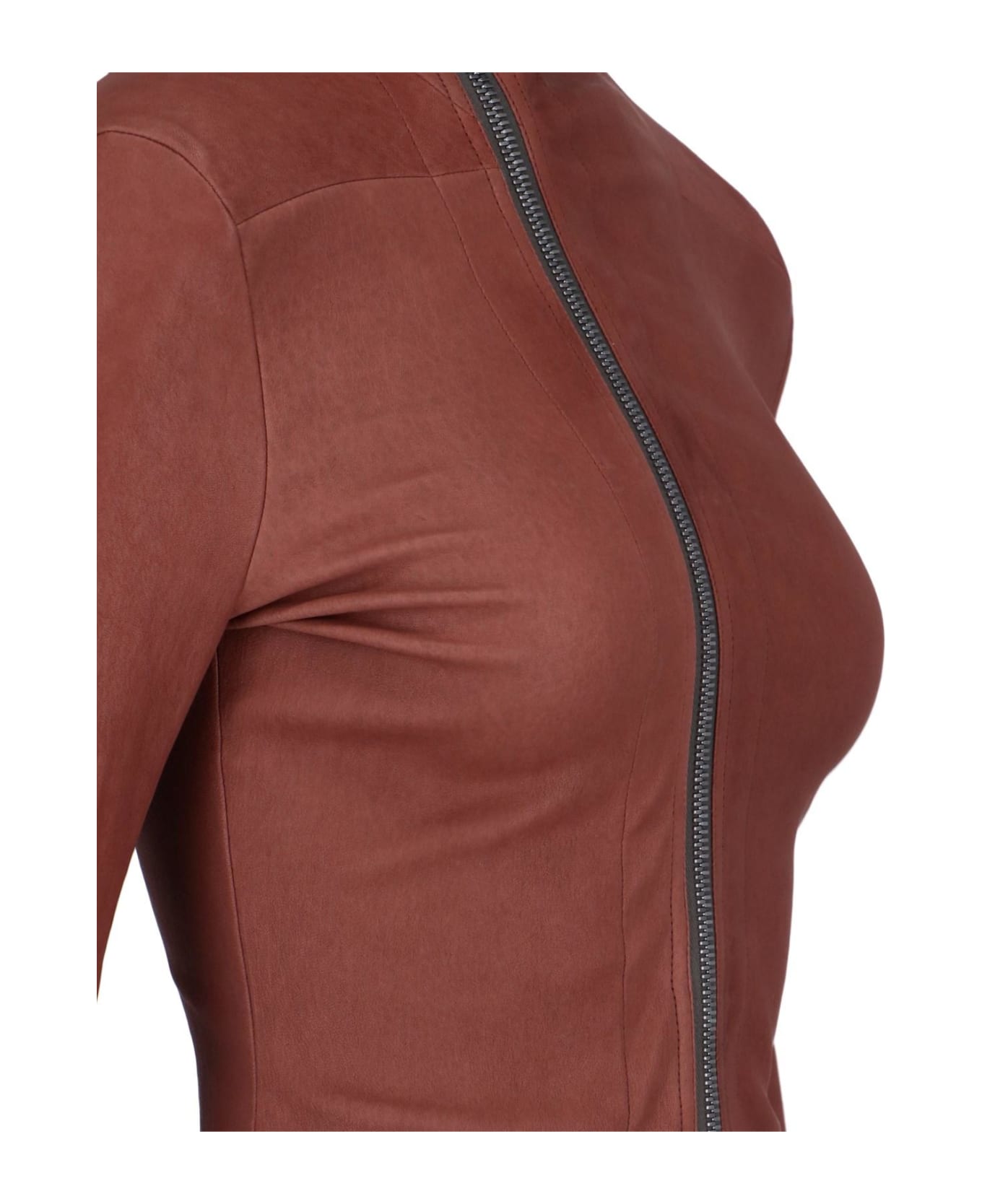 Rick Owens 
gary
 Crop Biker Jacket - Red