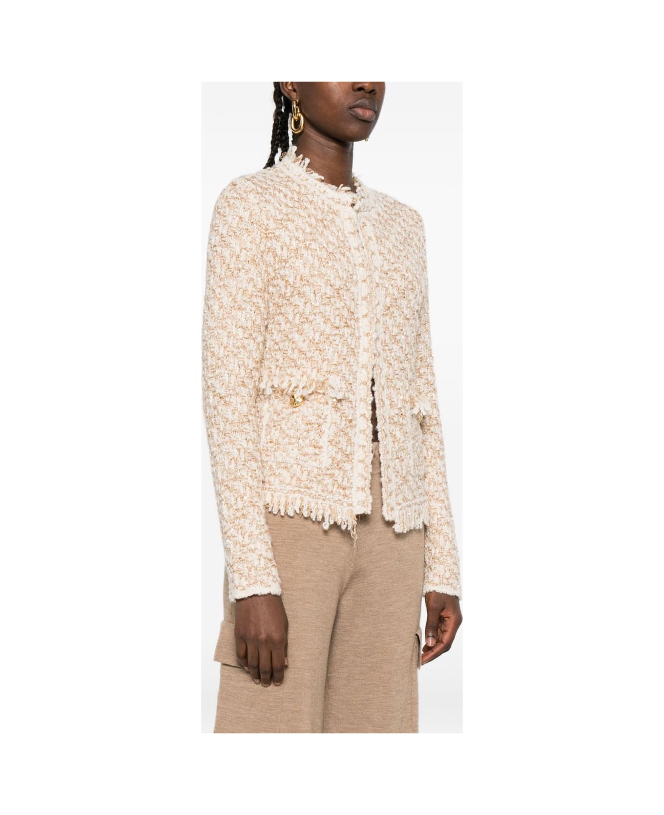 Fabiana Filippi Wool Blend Jacket - Beige