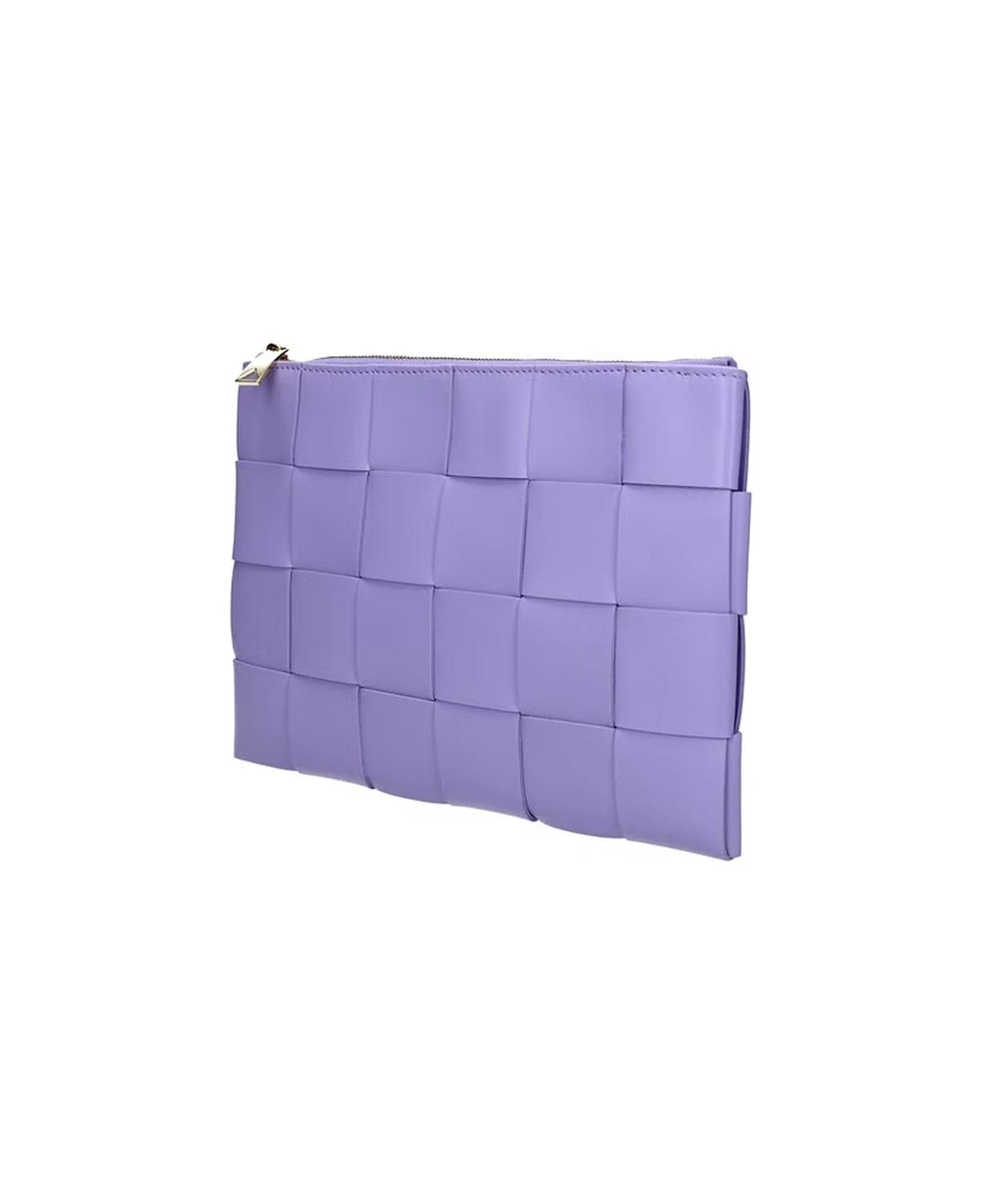 Bottega Veneta Cassette Leather Clutch - Purple クラッチバッグ