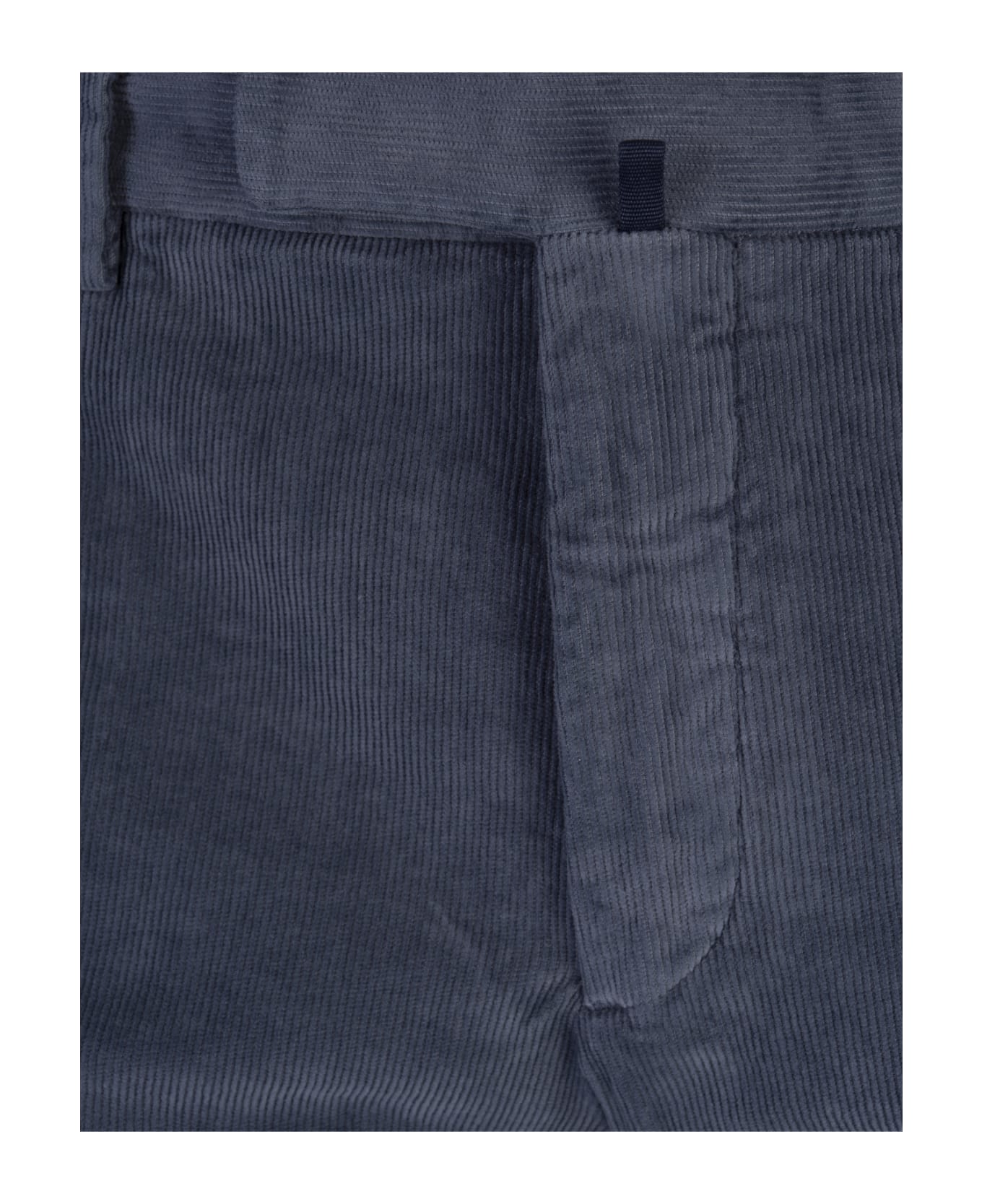 Incotex Blue Corduroy Slim Fit Trousers - Blue