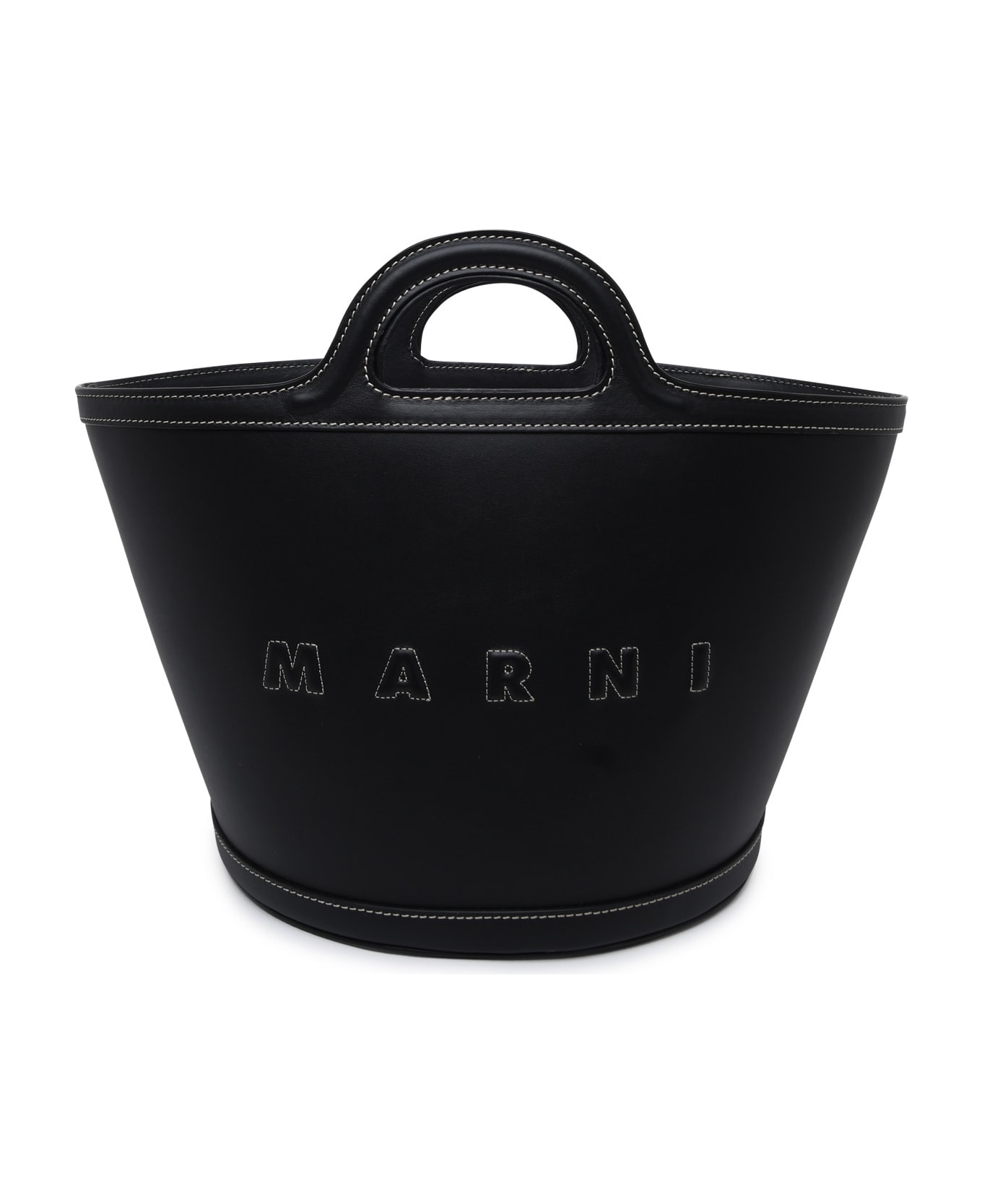Marni Black Leather Small Tropicalia Bag - Black