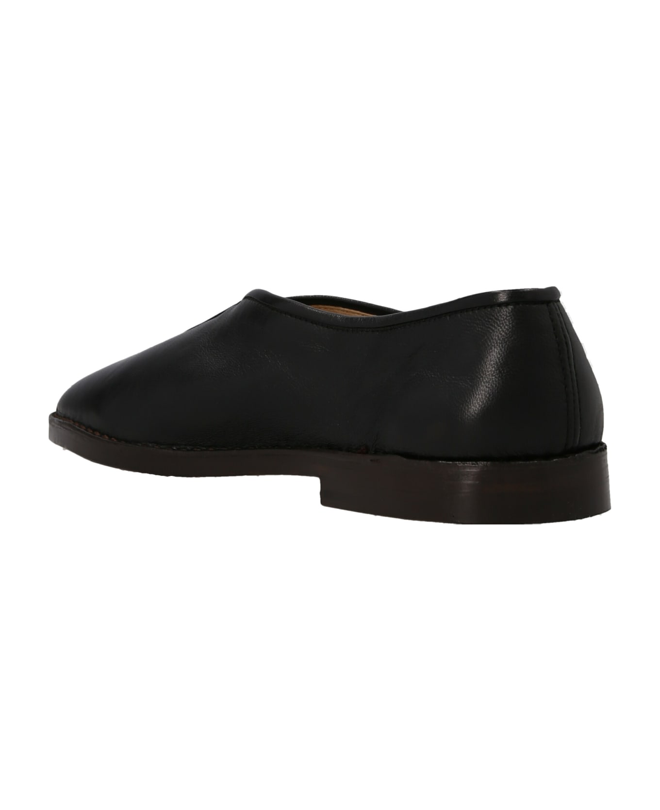 Lemaire 'flat Piped Slippers' Slip Ons - Black  