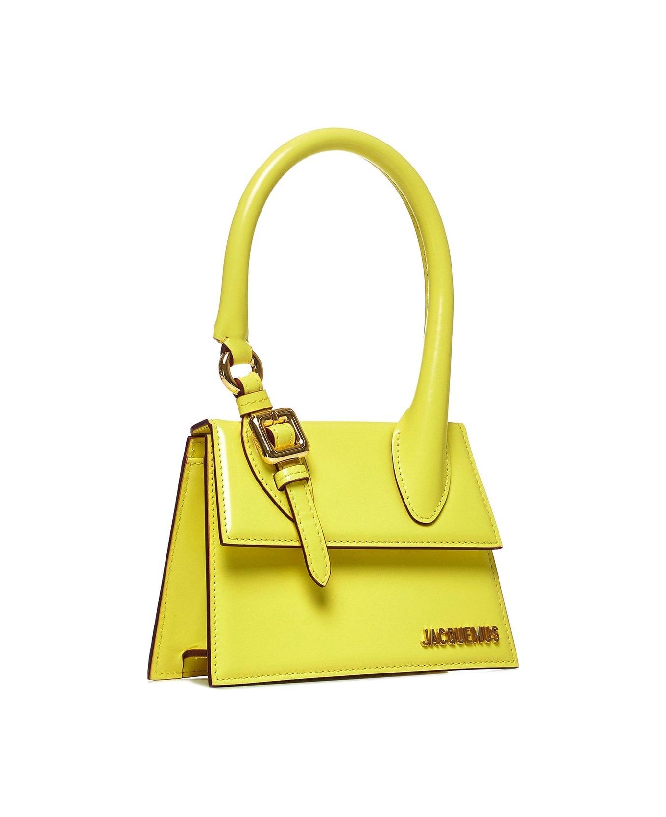 Jacquemus Le Chiquito Moyen Boucle Signature Buckled Handbag - Yellow