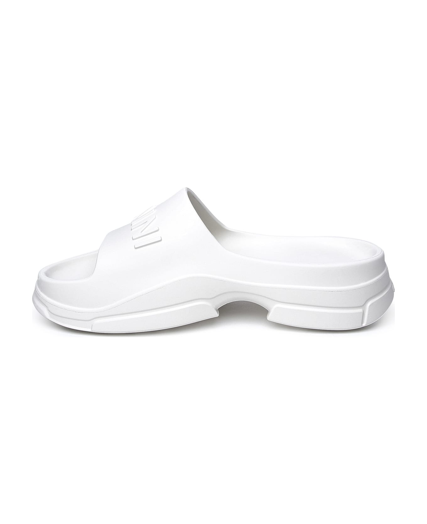 Ganni White Rubber Slippers - White