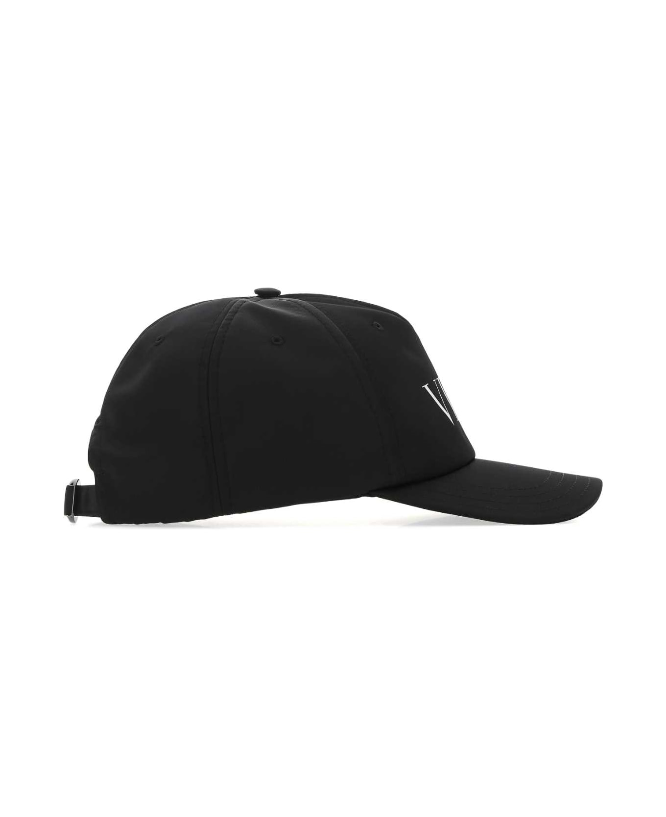 Valentino Garavani Black Nylon Baseball Cap - 0NI 帽子