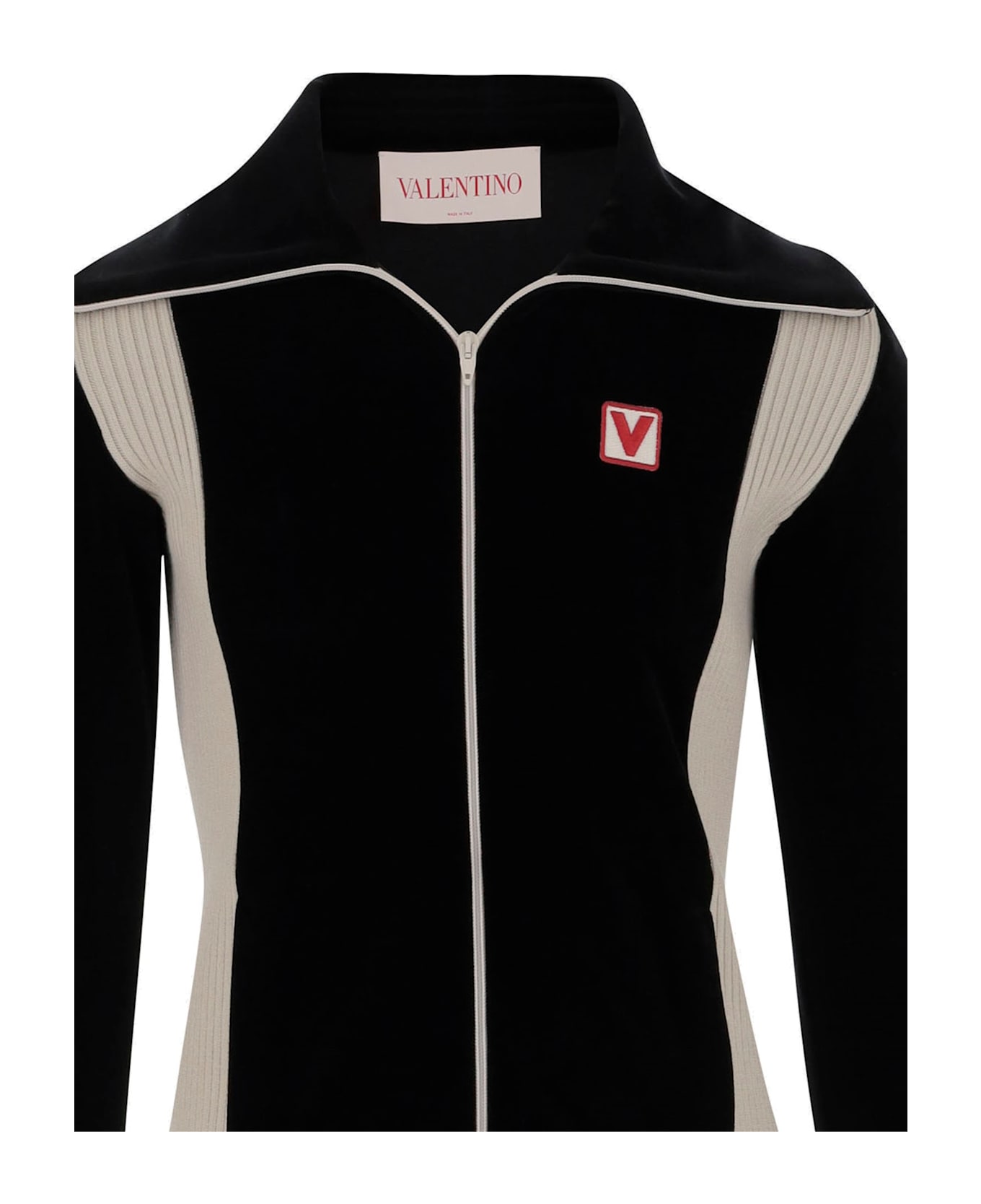 Valentino Chenille Sweatshirt With Patch - Black