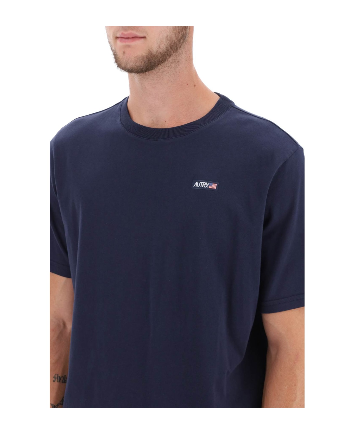 Autry Cotton Crew-neck T-shirt - Blue