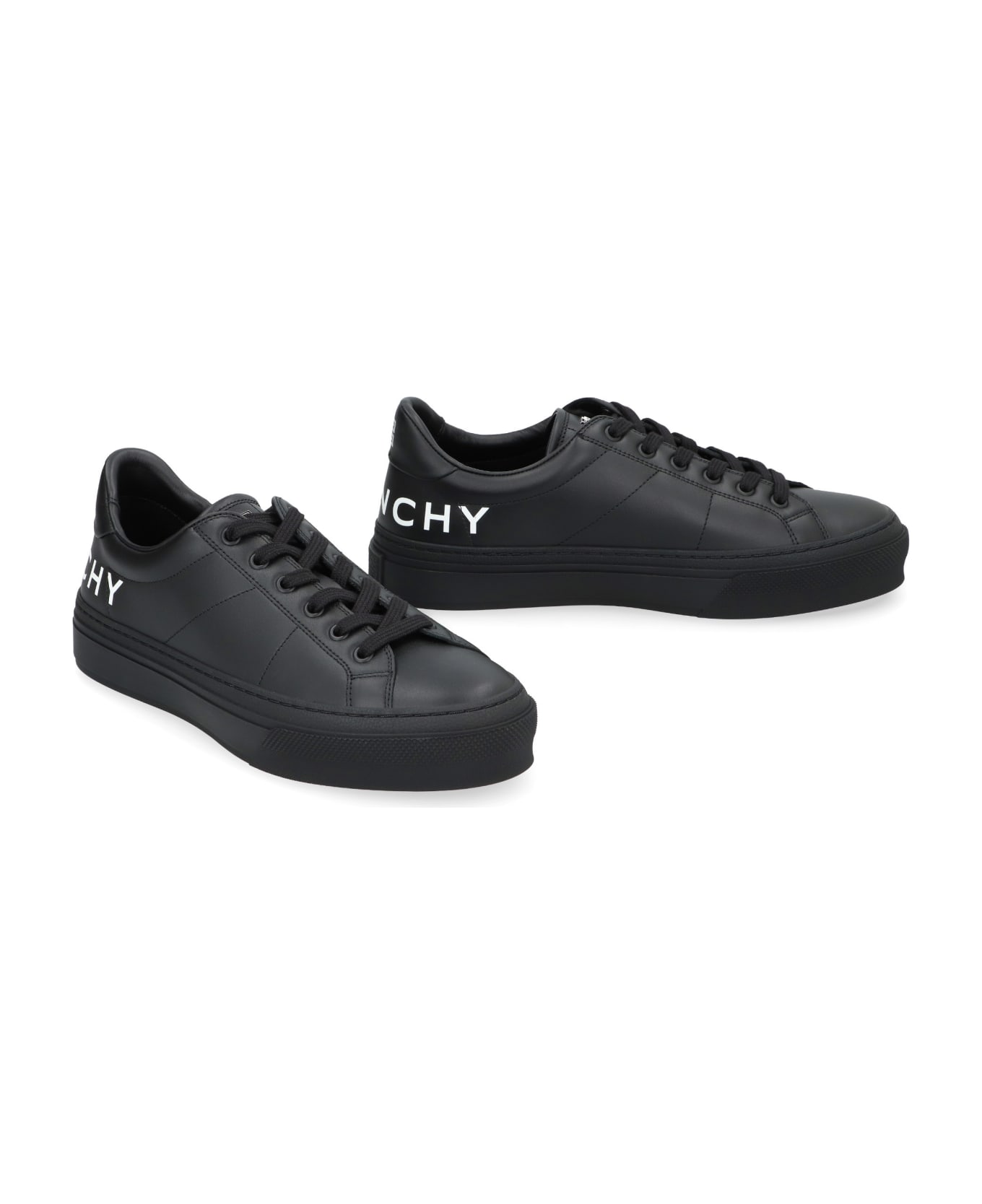 Givenchy City Sport Leather Low-top Sneakers - Black