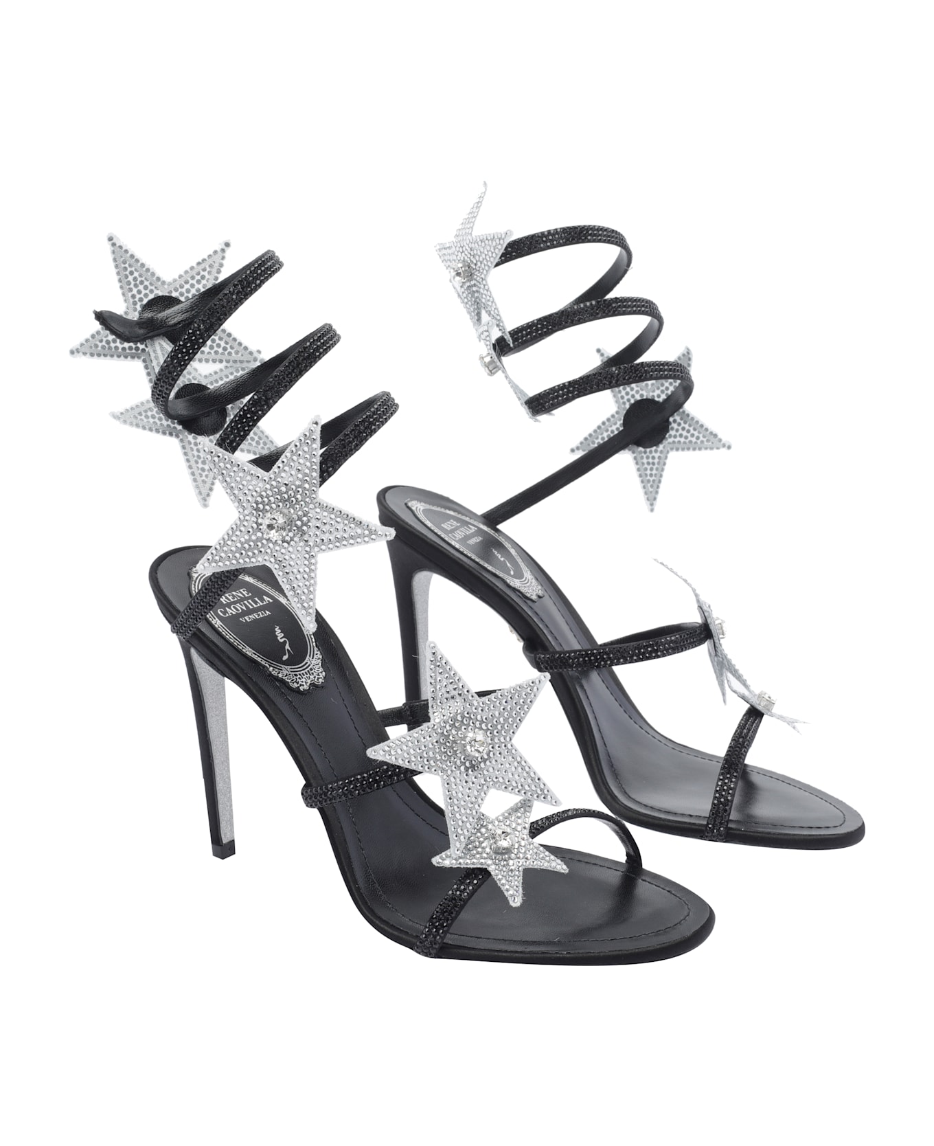 René Caovilla Cleo Star Pump Snadals - Black