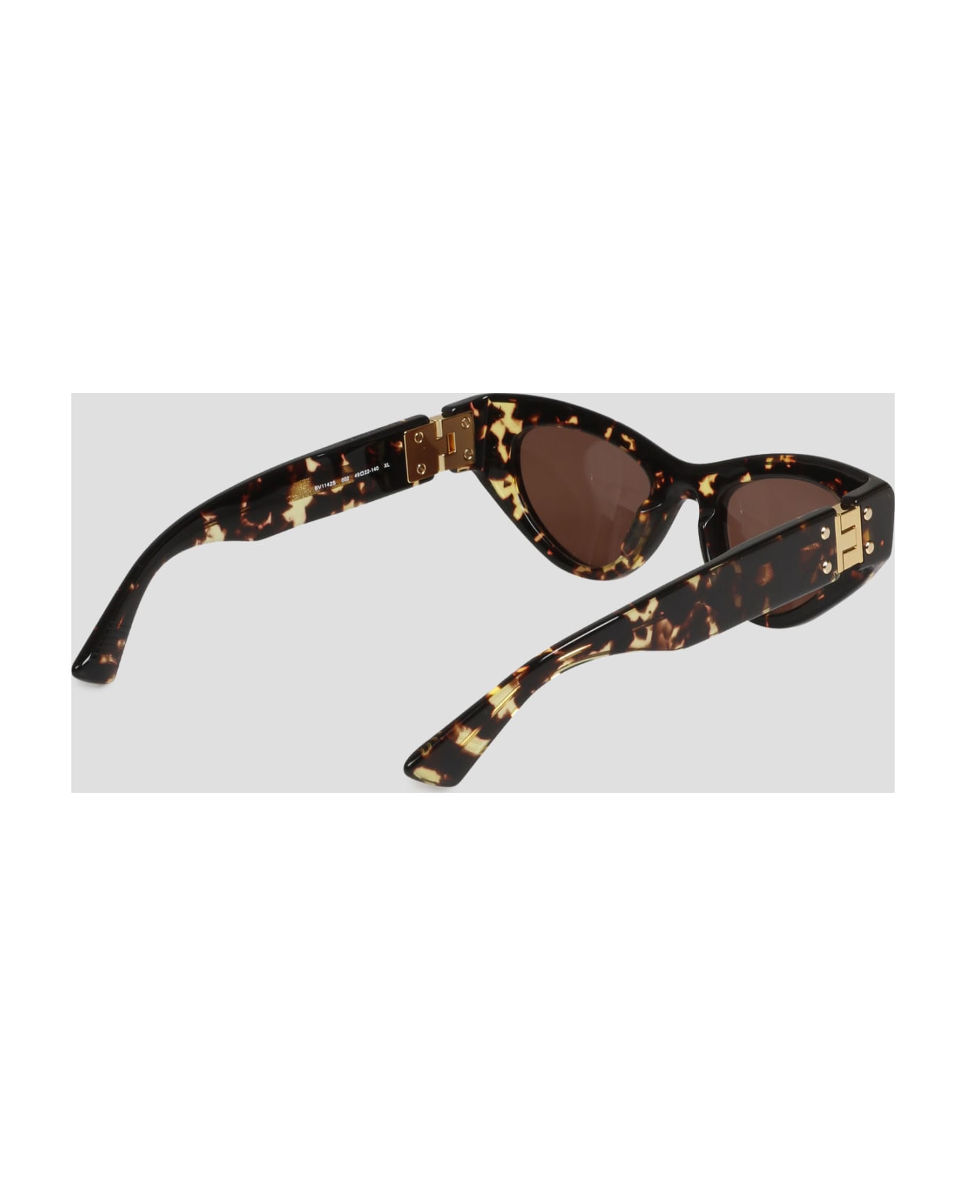Bottega Veneta Eyewear Angle Sunglasses - Brown アイウェア