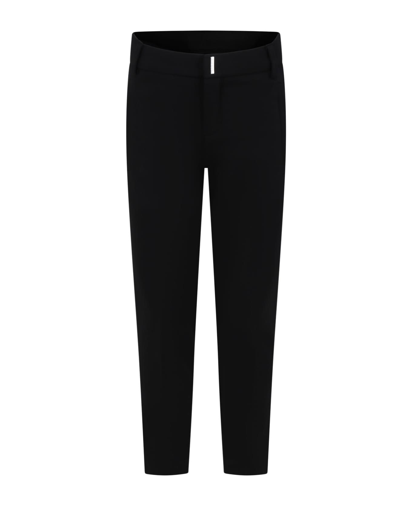 Givenchy Black Trousers For Boy With Logo - Black