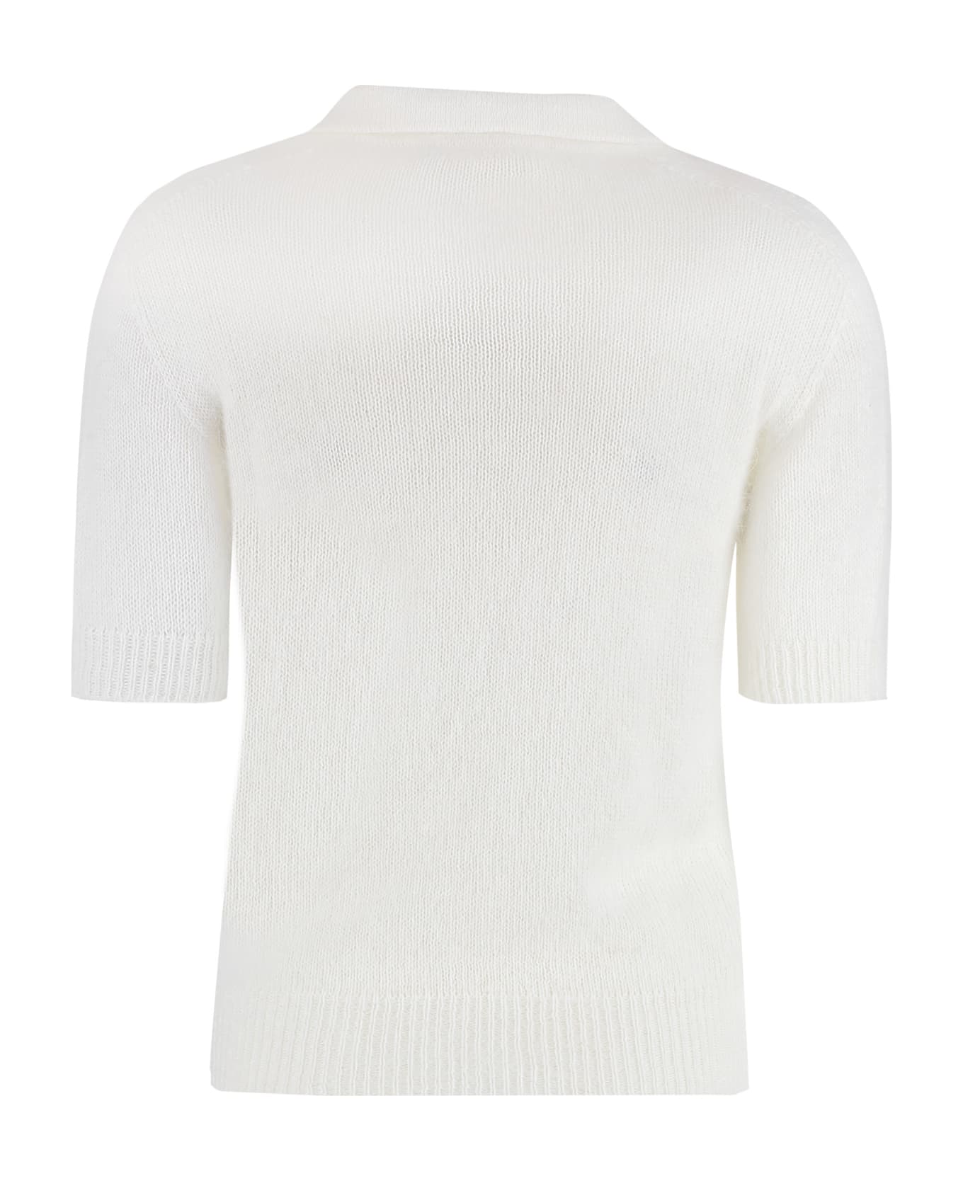 Roberto Collina Short Sleeve Sweater - White ニットウェア