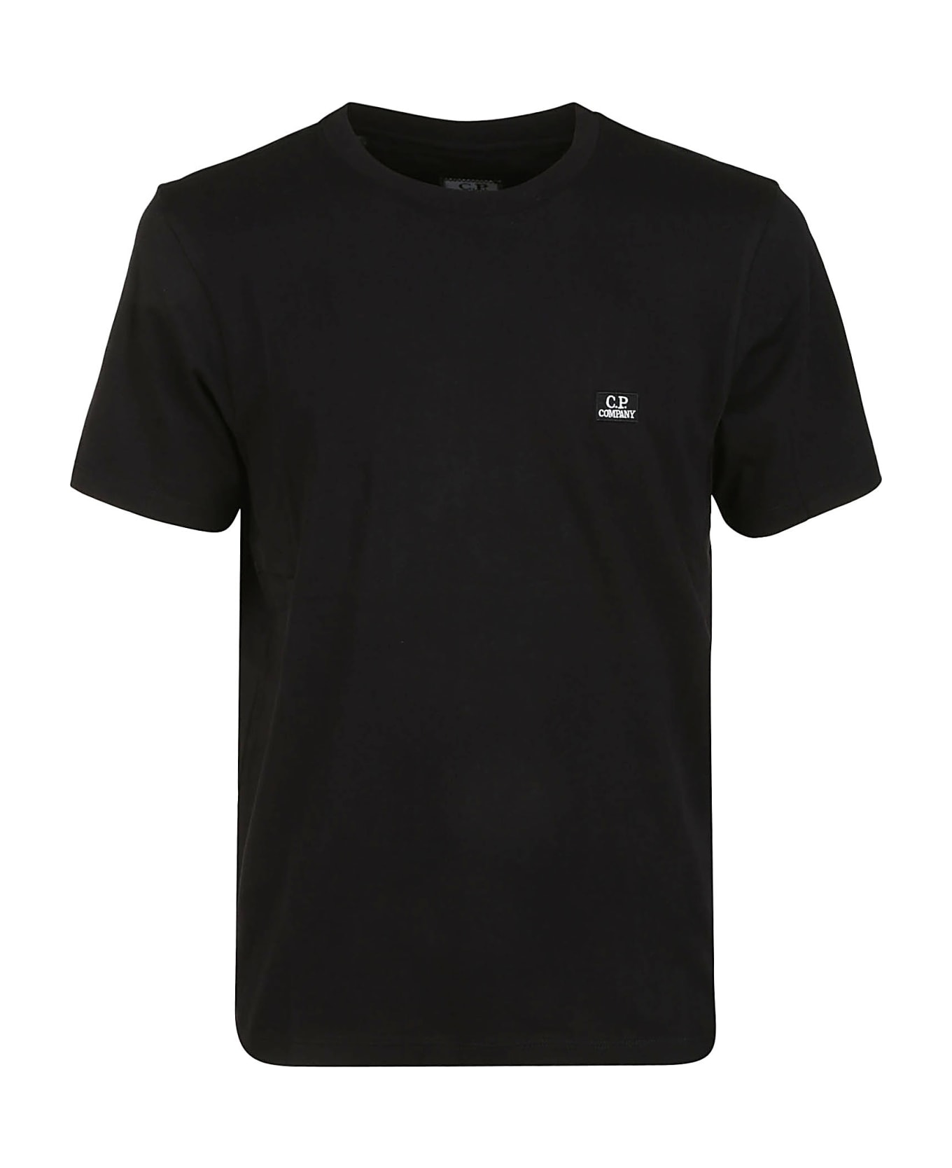 C.P. Company Chest Logo Regular Plain T-shirt - Nero