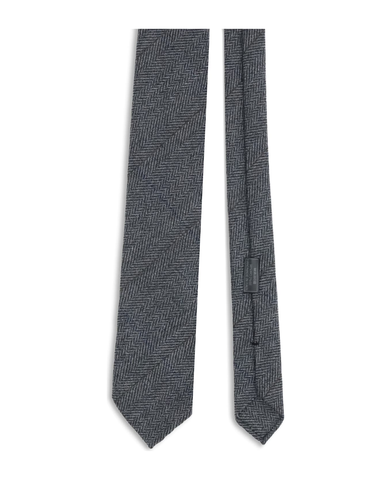 Brioni Herringbone Wool Tie