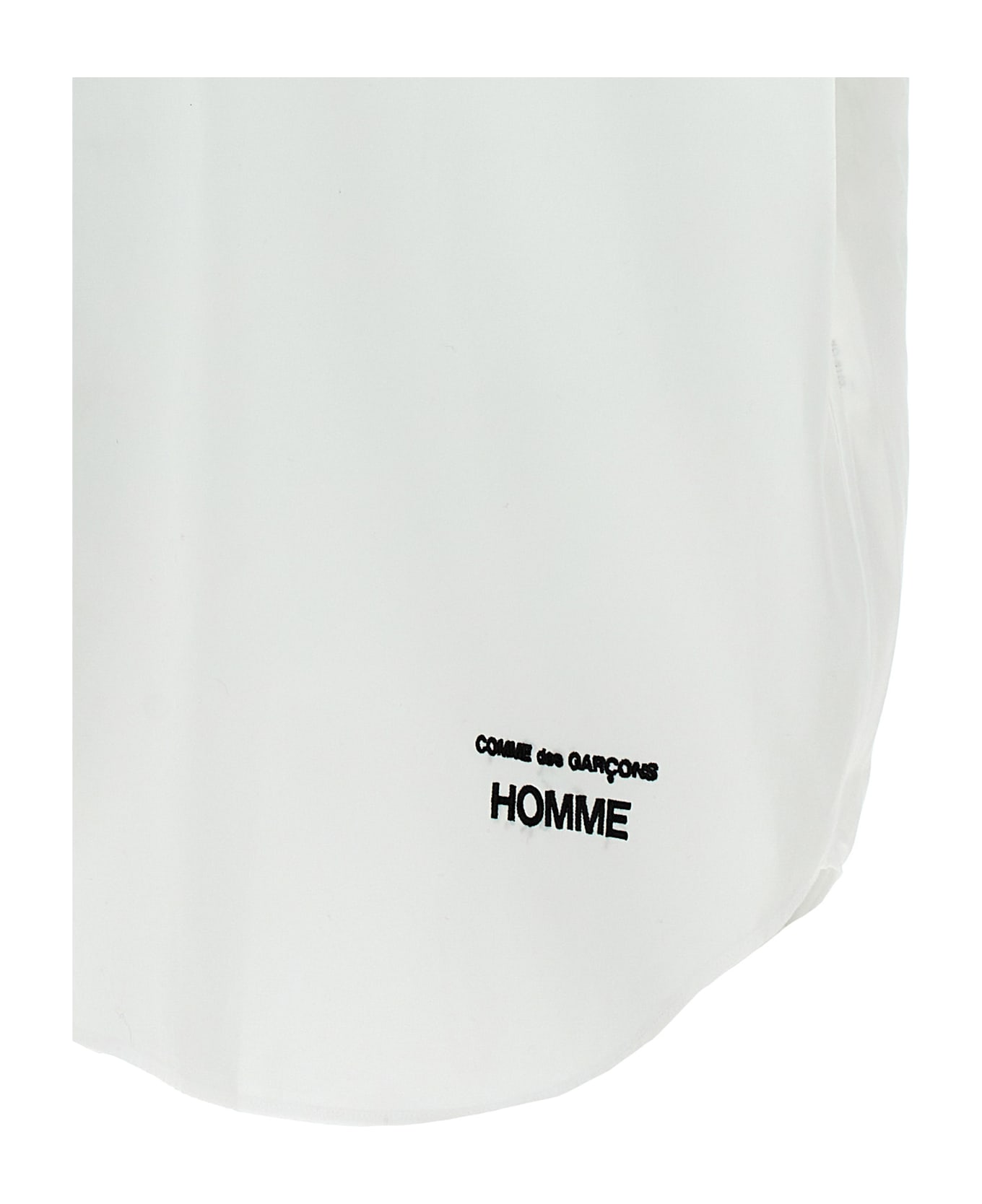 Comme des Garçons Homme Logo Embroidery Shirt - White