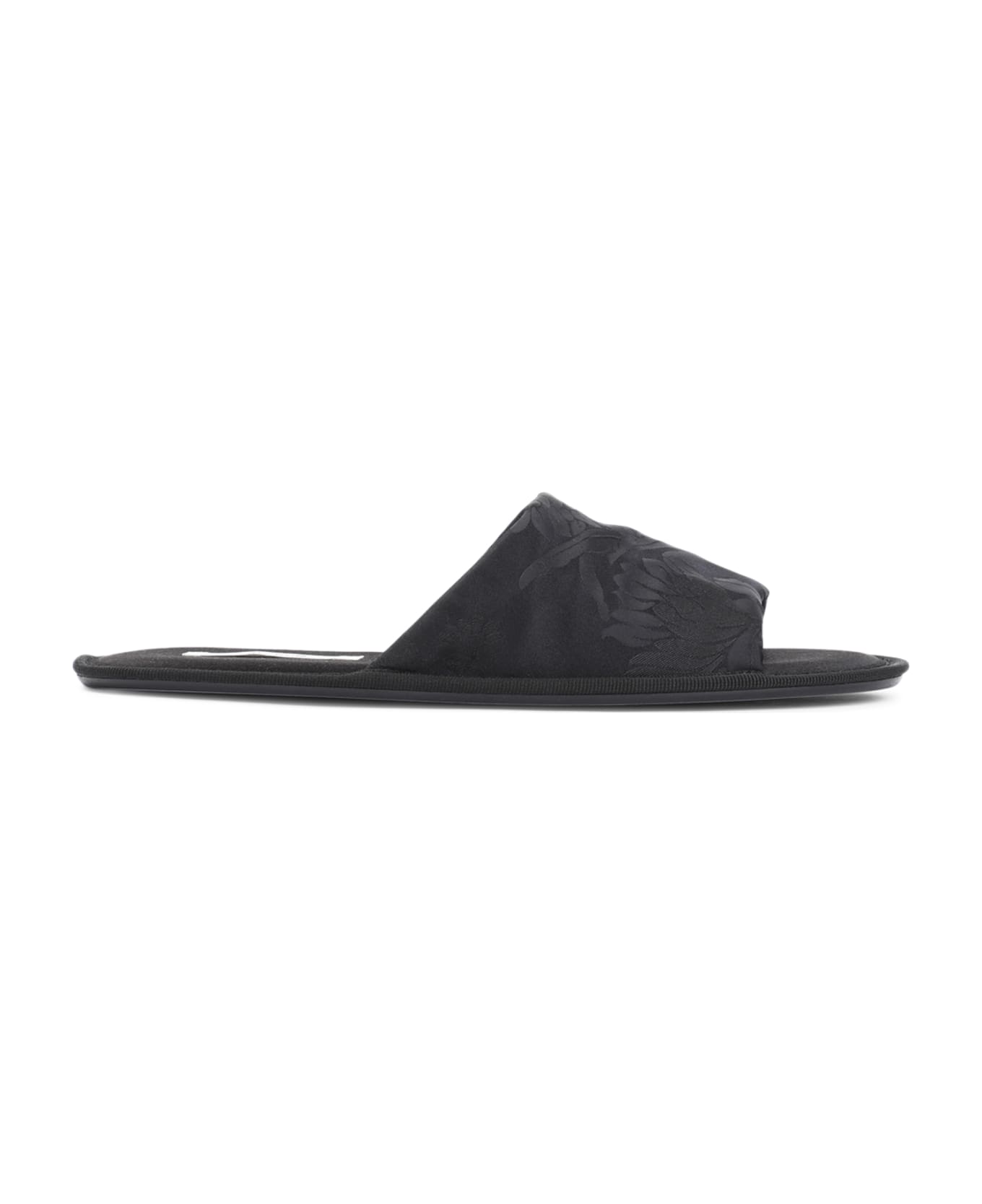 The Row Frances Open Toe Slippers - Blk Black