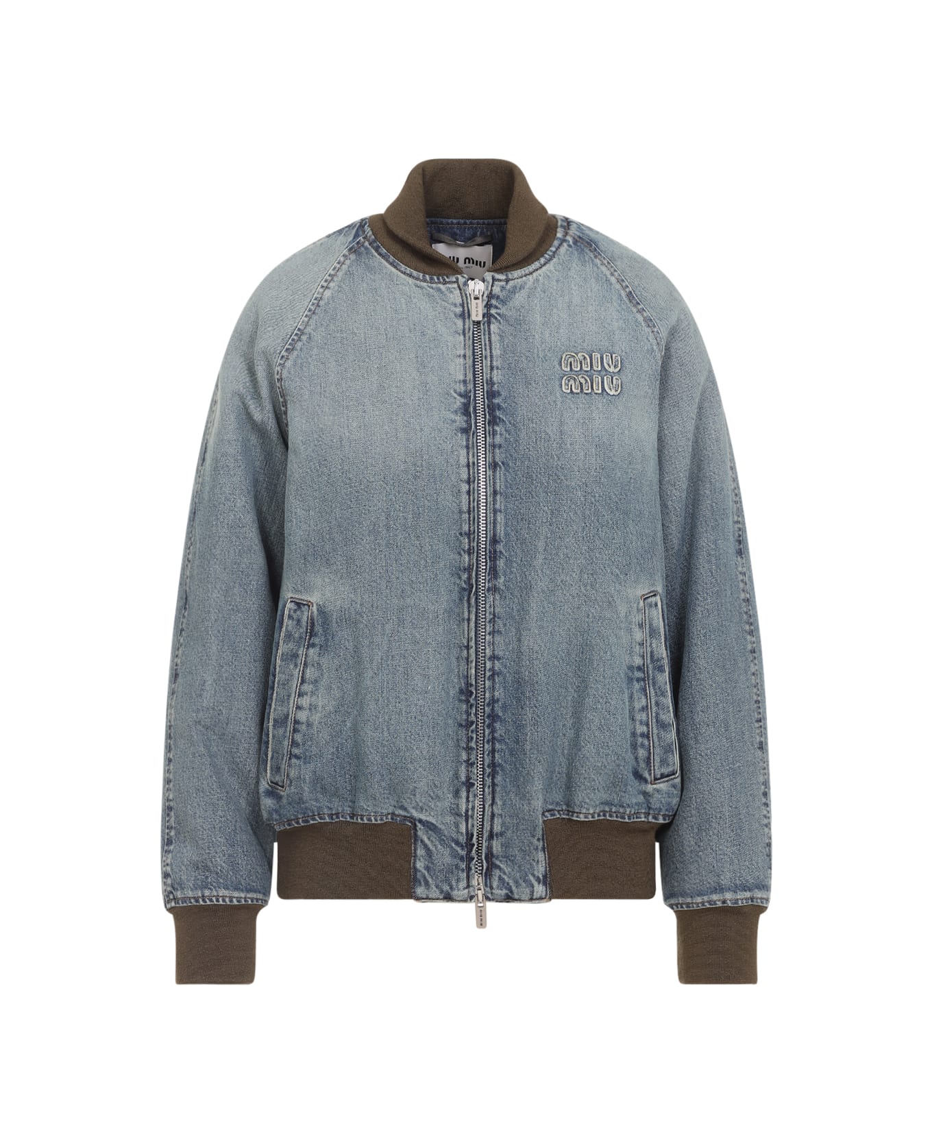Miu Miu Blouson Jacket - Bleu
