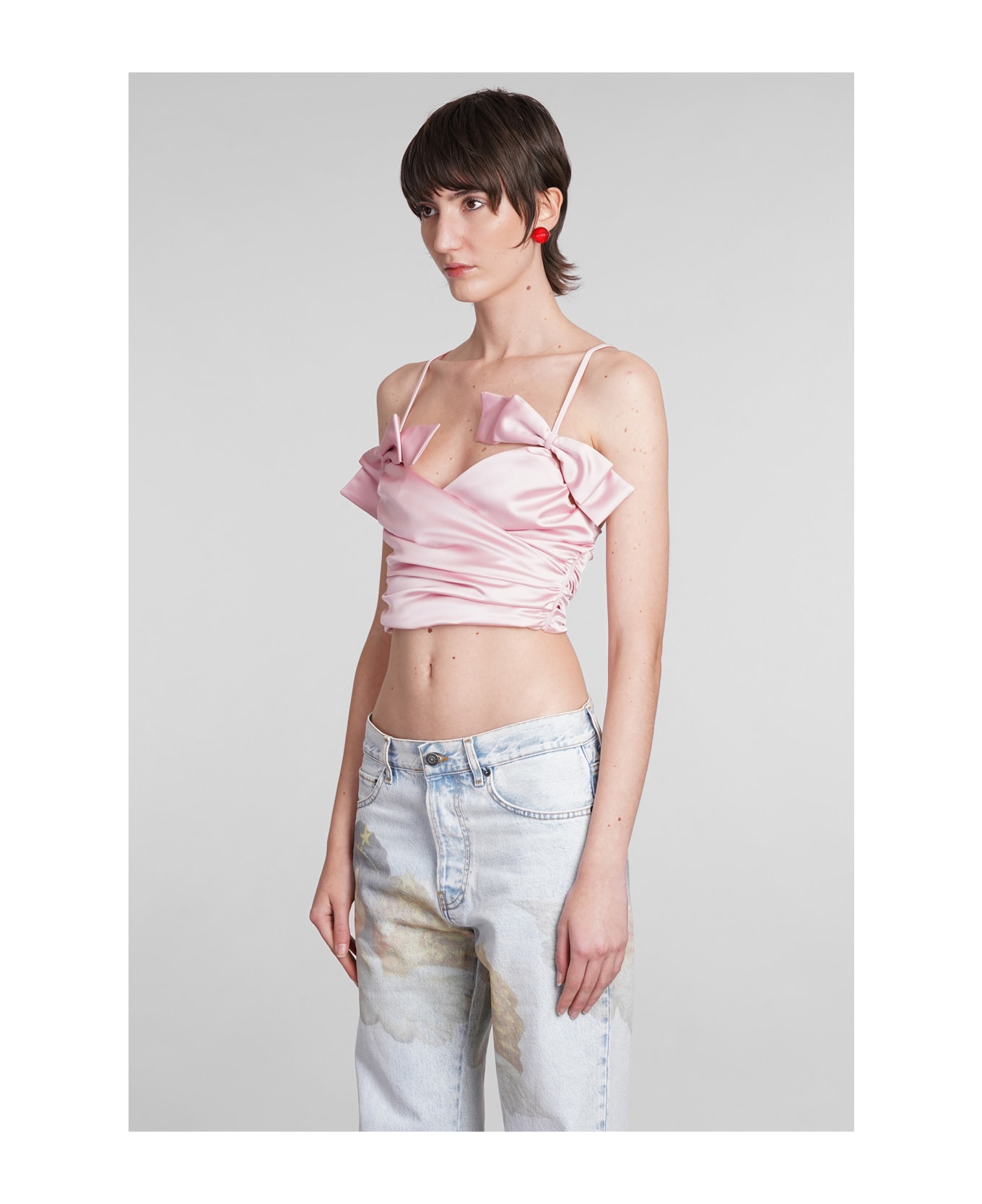 Fiorucci Topwear In Rose-pink Polyester - rose-pink