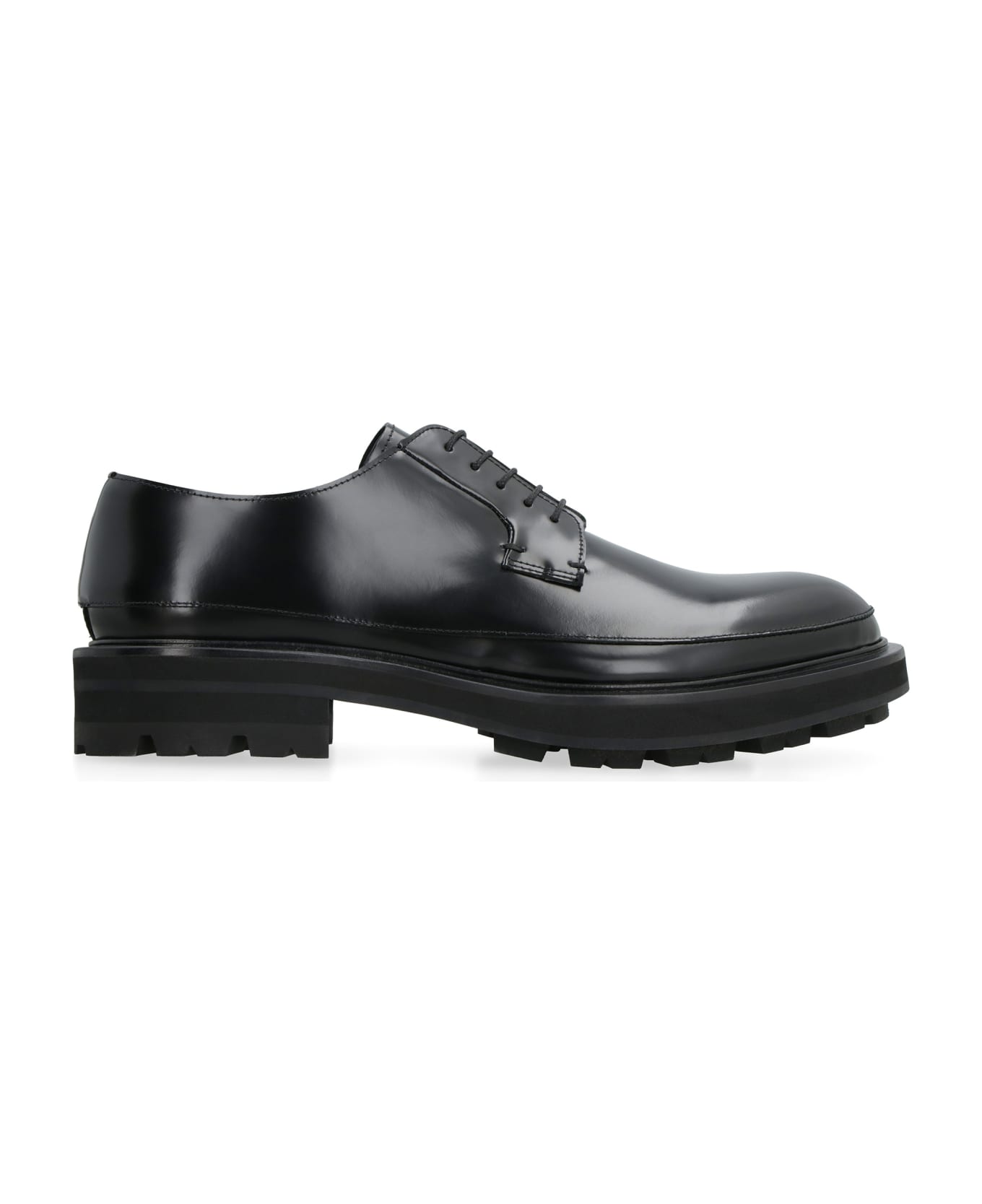 Alexander McQueen Leather Lace-up Derby Shoes - black