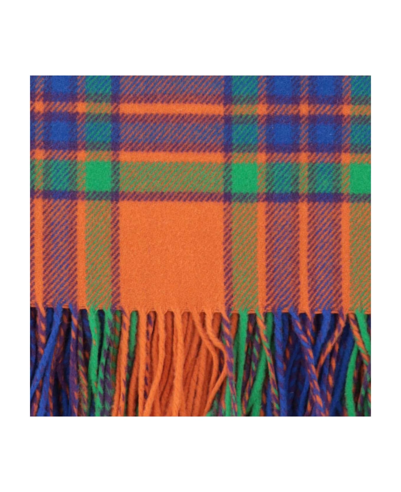 Etro Wool Scarf With Check Pattern - Red