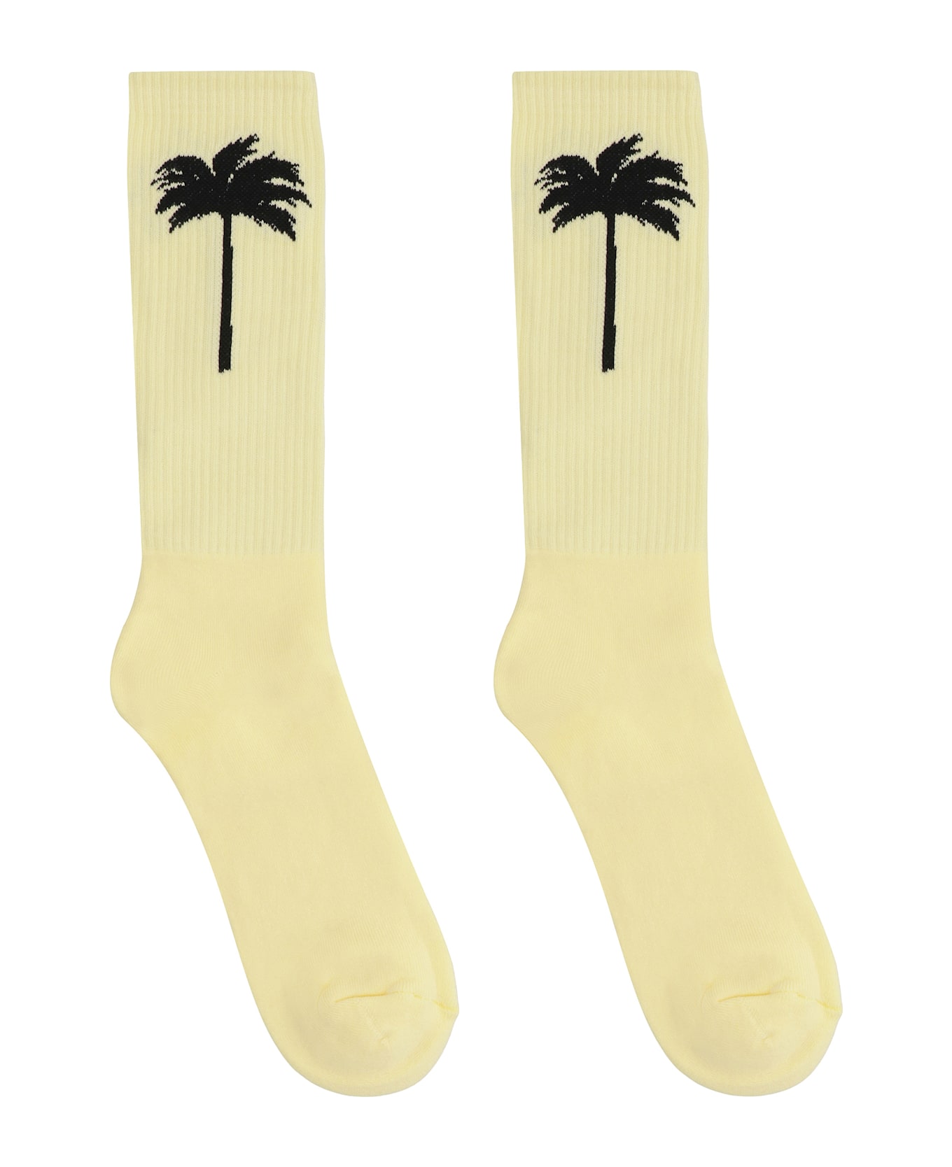 Palm Angels Socks Made Of Cotton Blend - Yellow
