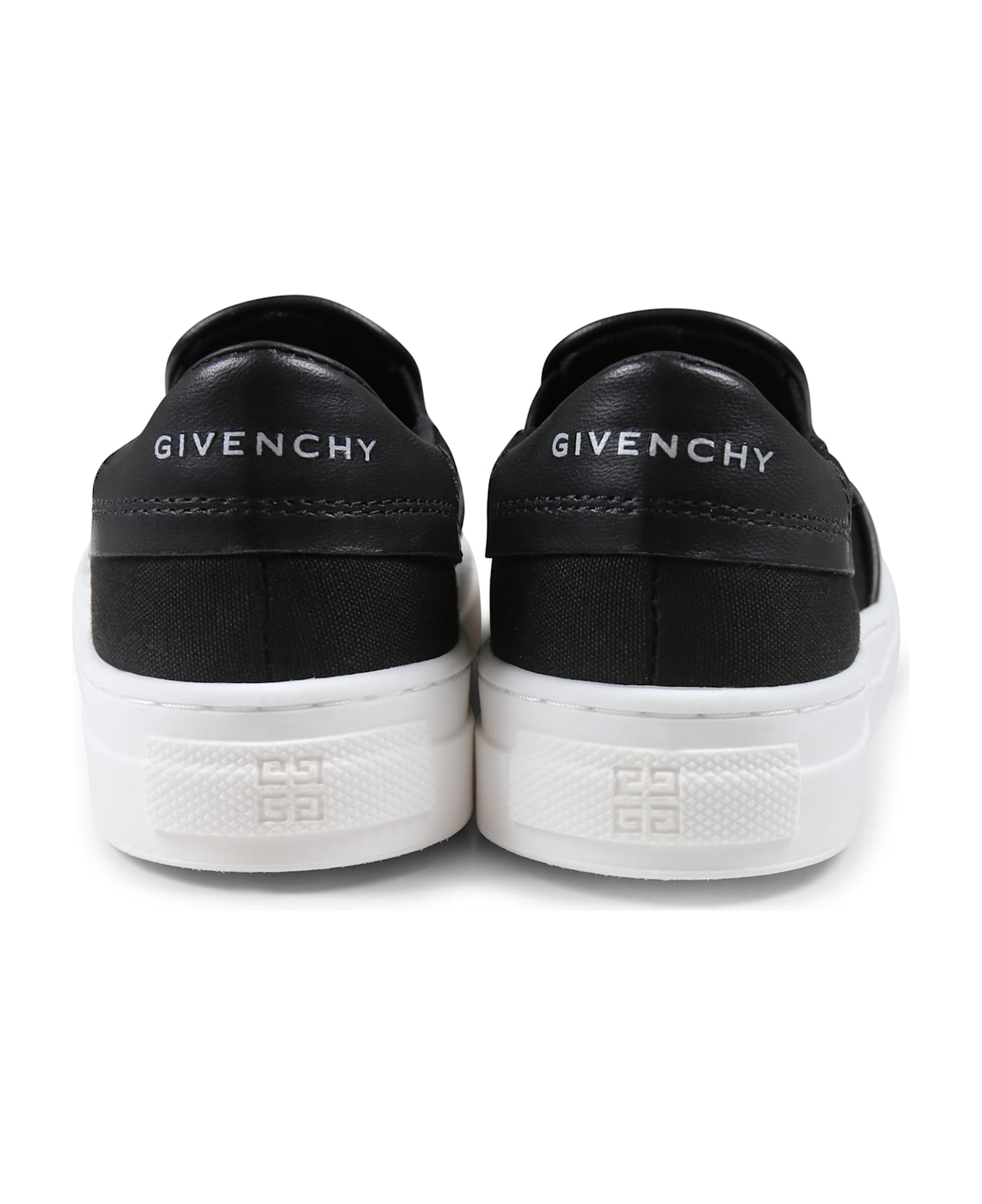 Givenchy Black Sneakers For Kids With 4g Motif - Black