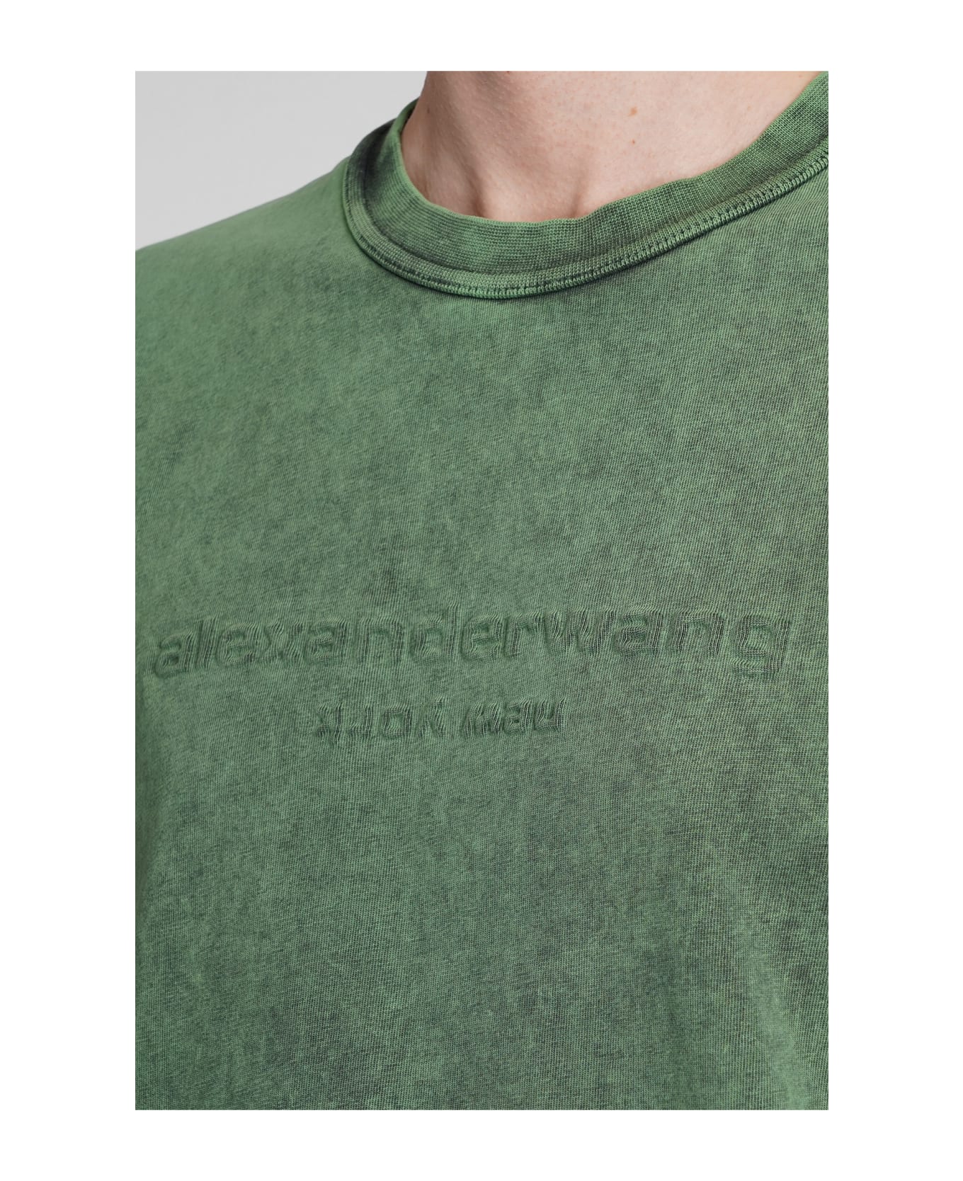 Alexander Wang T-shirt In Green Cotton - green