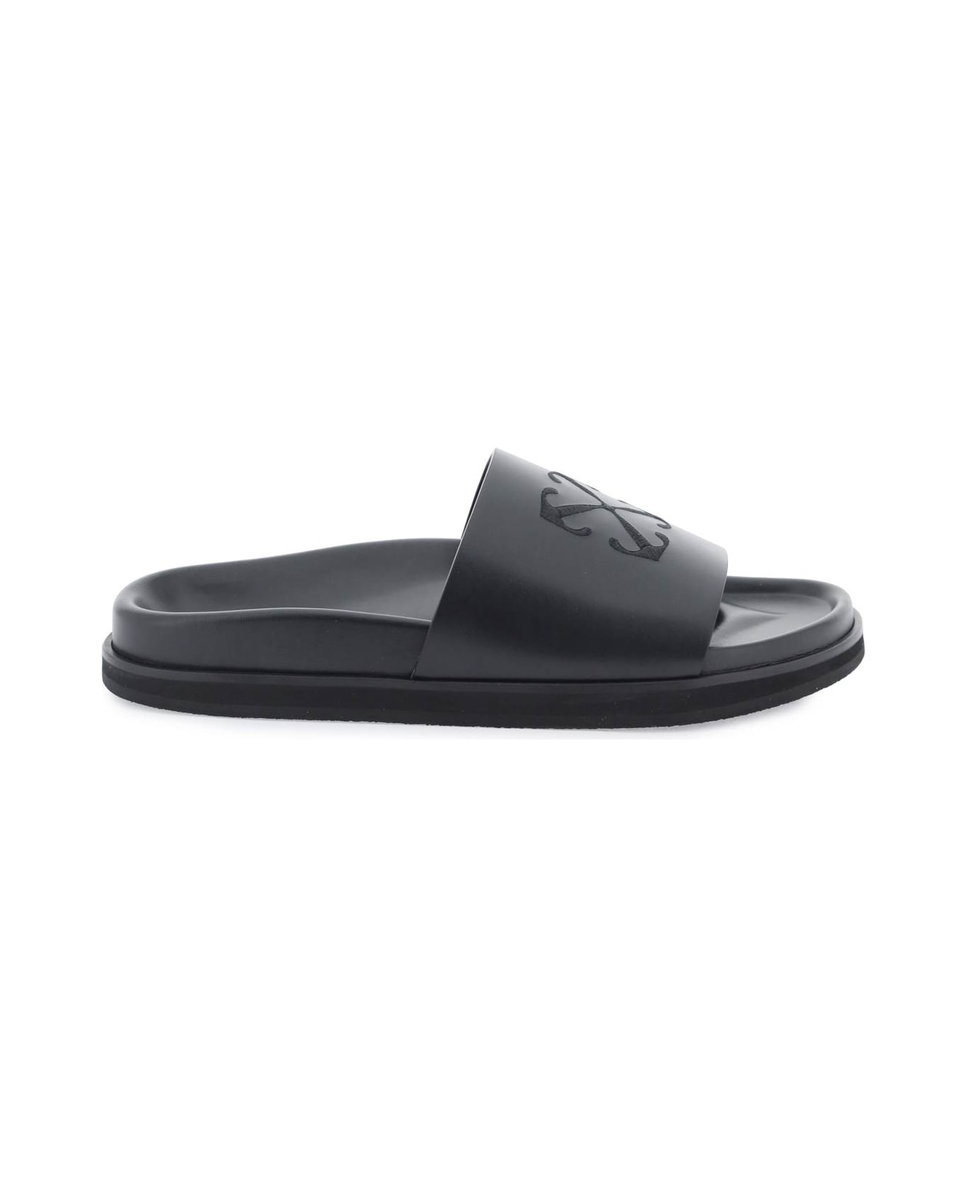 Off-White Logo Slide Sandals - Black Blac その他各種シューズ