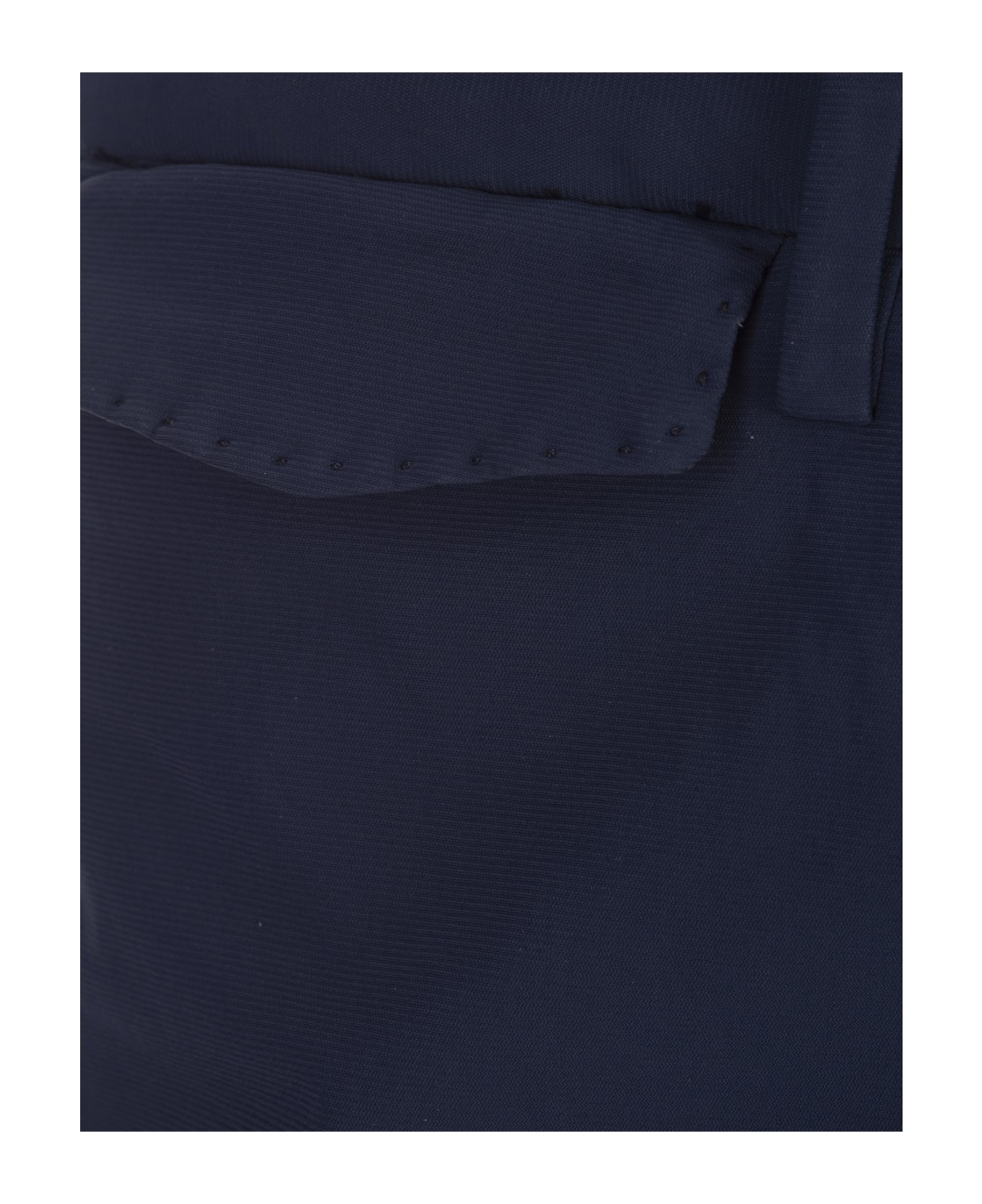 PT Bermuda Dark Blue Stretch Cotton Shorts - Blue