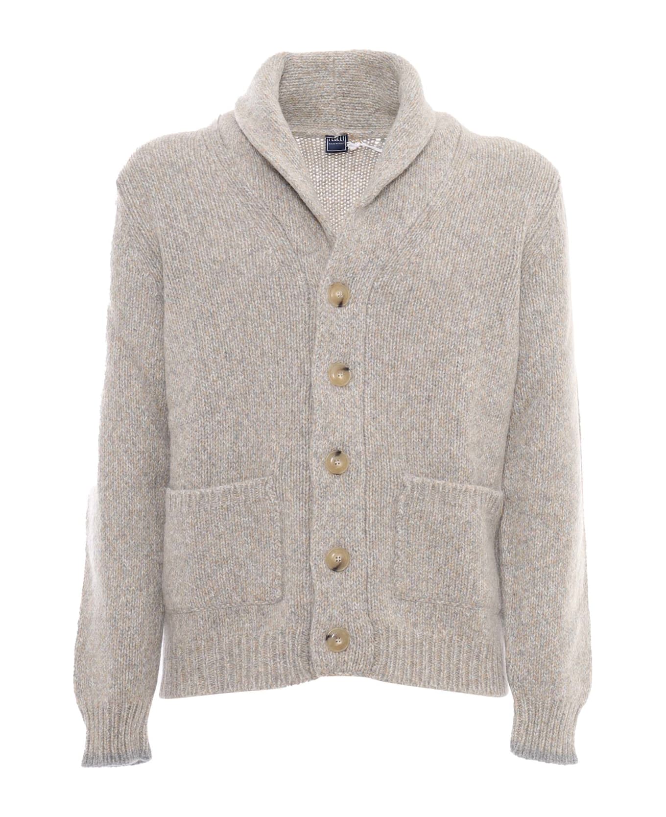 Fedeli Button Cardigan L/s Knitted Sweater Man - MULTICOLOR