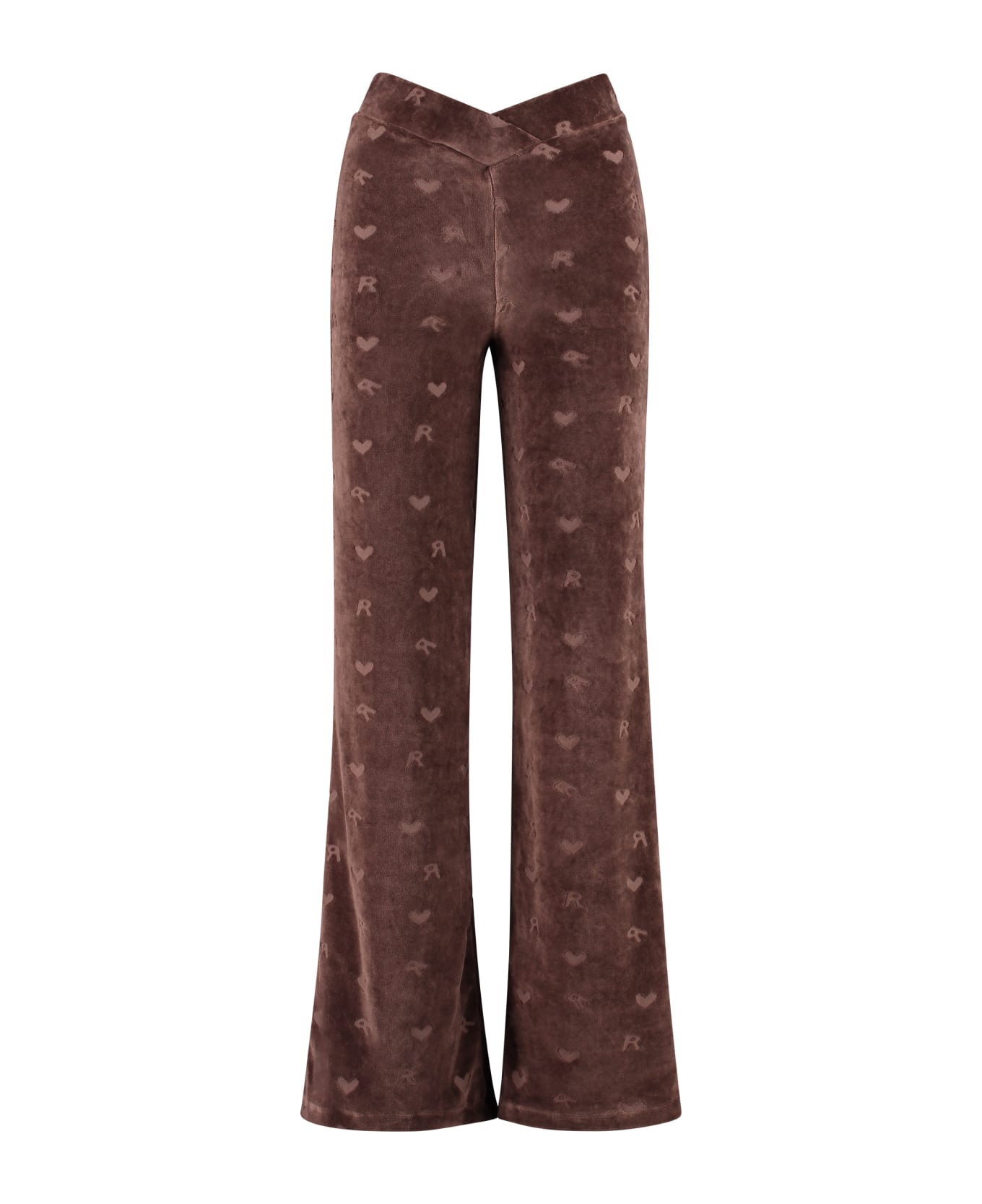 Rotate by Birger Christensen Velour Logo Trousers - brown