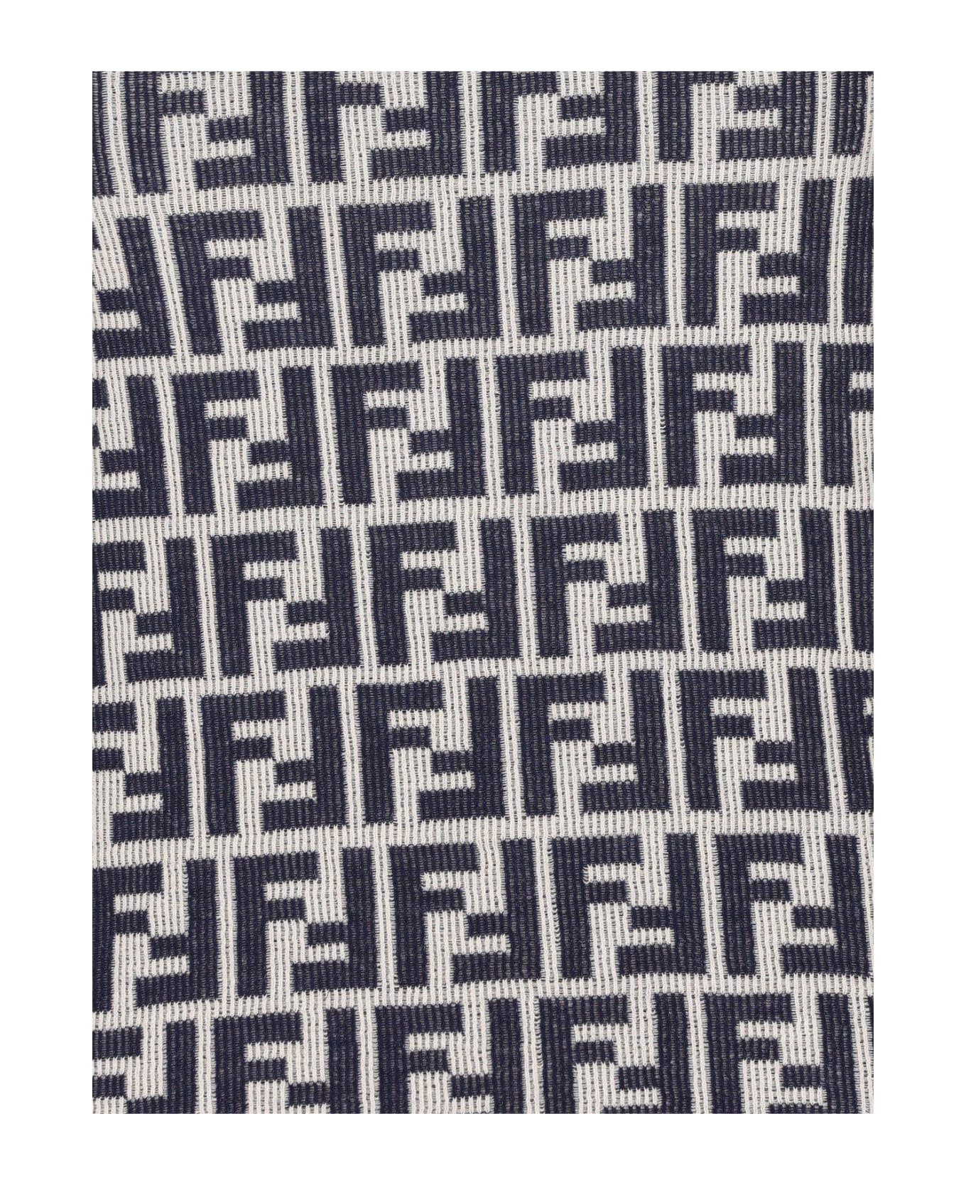 Fendi Ff Jacquard Ribbed Tank Top - Blue