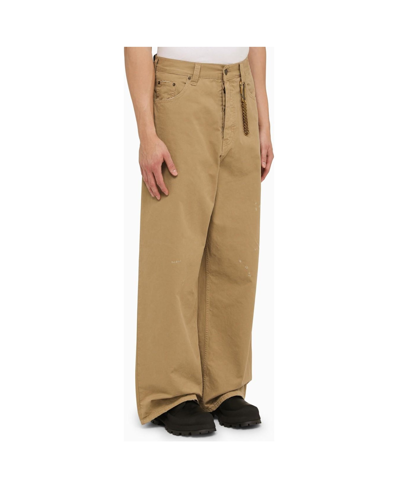 DARKPARK Beige Ray Trousers - Beige