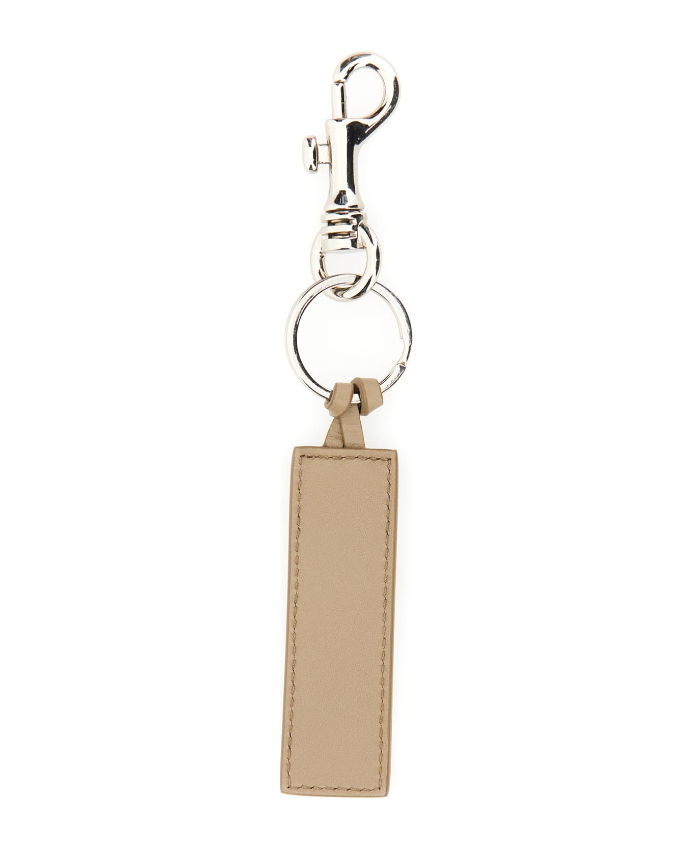 A.P.C. Keychain With Embossed Logo - BEIGE