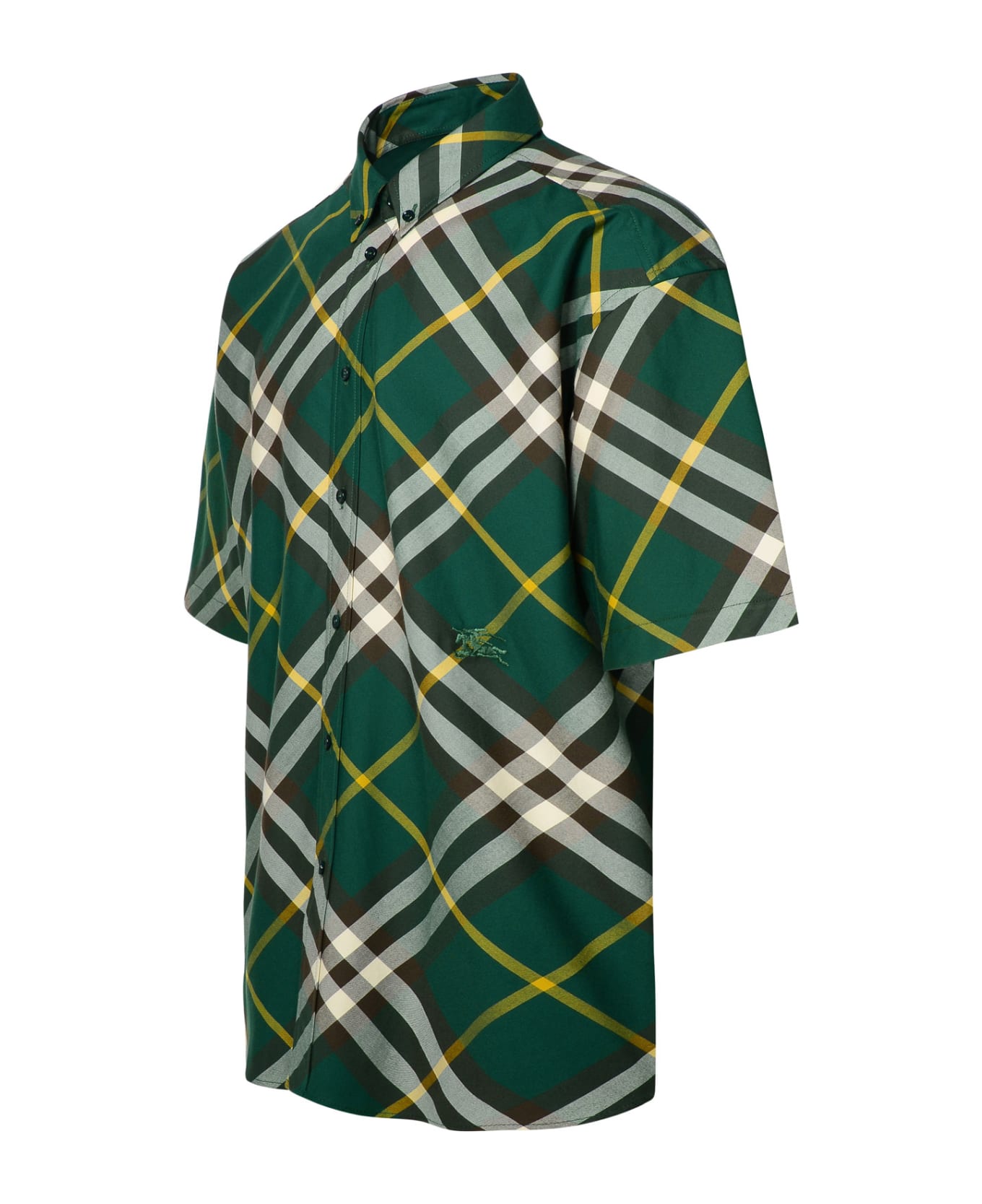 Burberry Green Cotton Shirt - GREEN/NEUTRALS シャツ