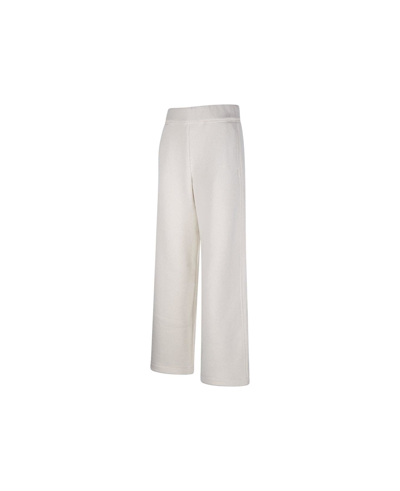 Max Mara Tay Wide Leg Jogging Trousers - Cream