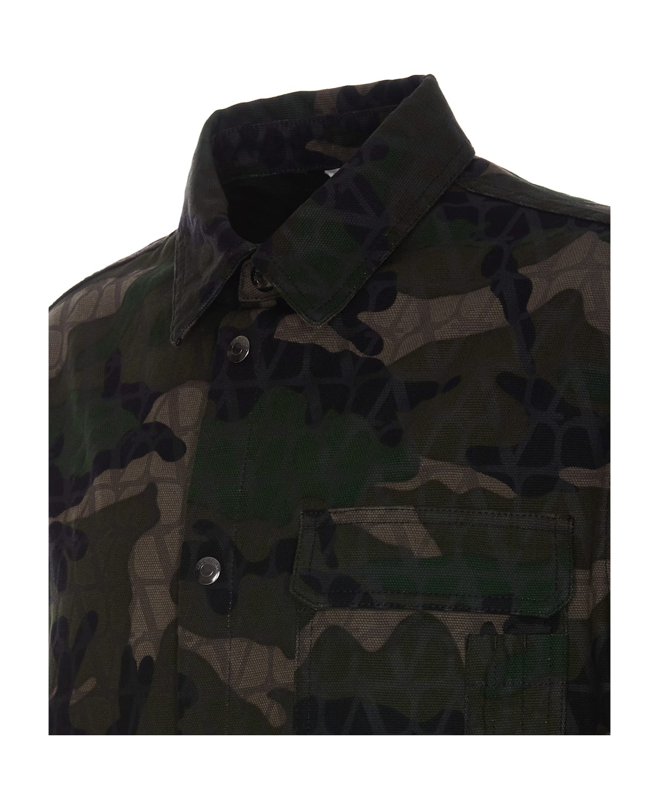 Valentino Garavani Toile Iconographe Camouflage Jacket - Green